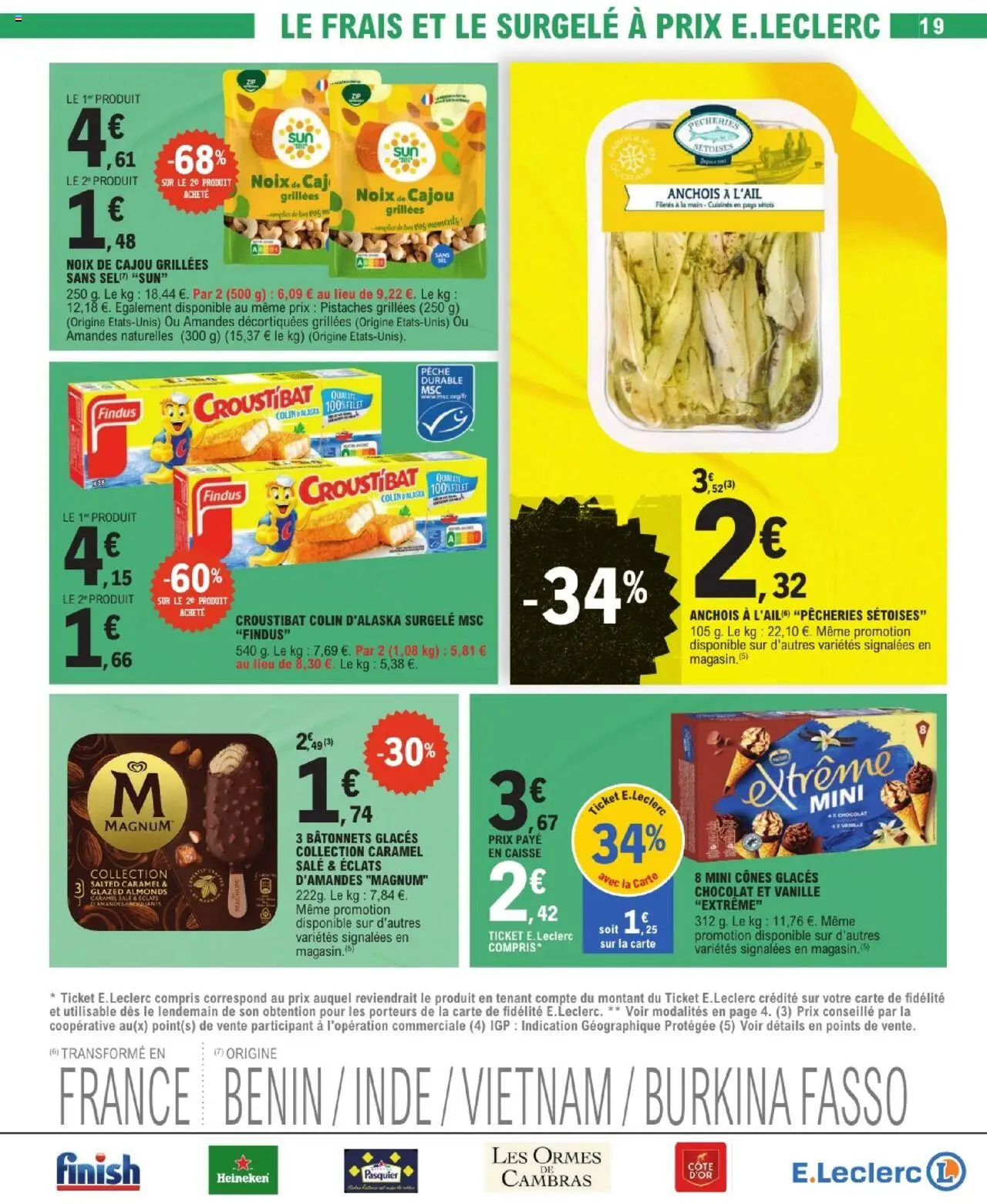  | Page: 19 | Produits: Pistaches, Chocolat, Heineken, Amandes