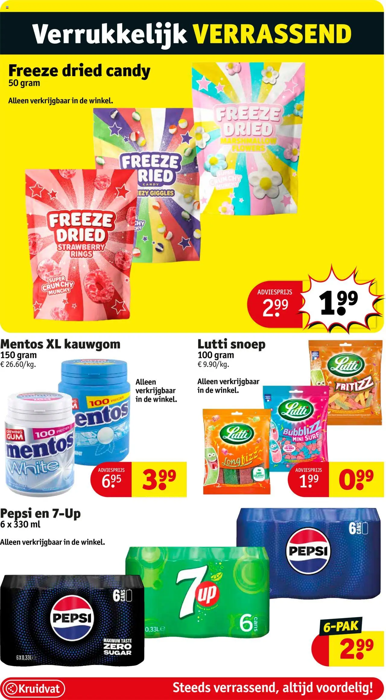  | Pagina: 49 | Producten: Pepsi, 7up, Snoep, Gum