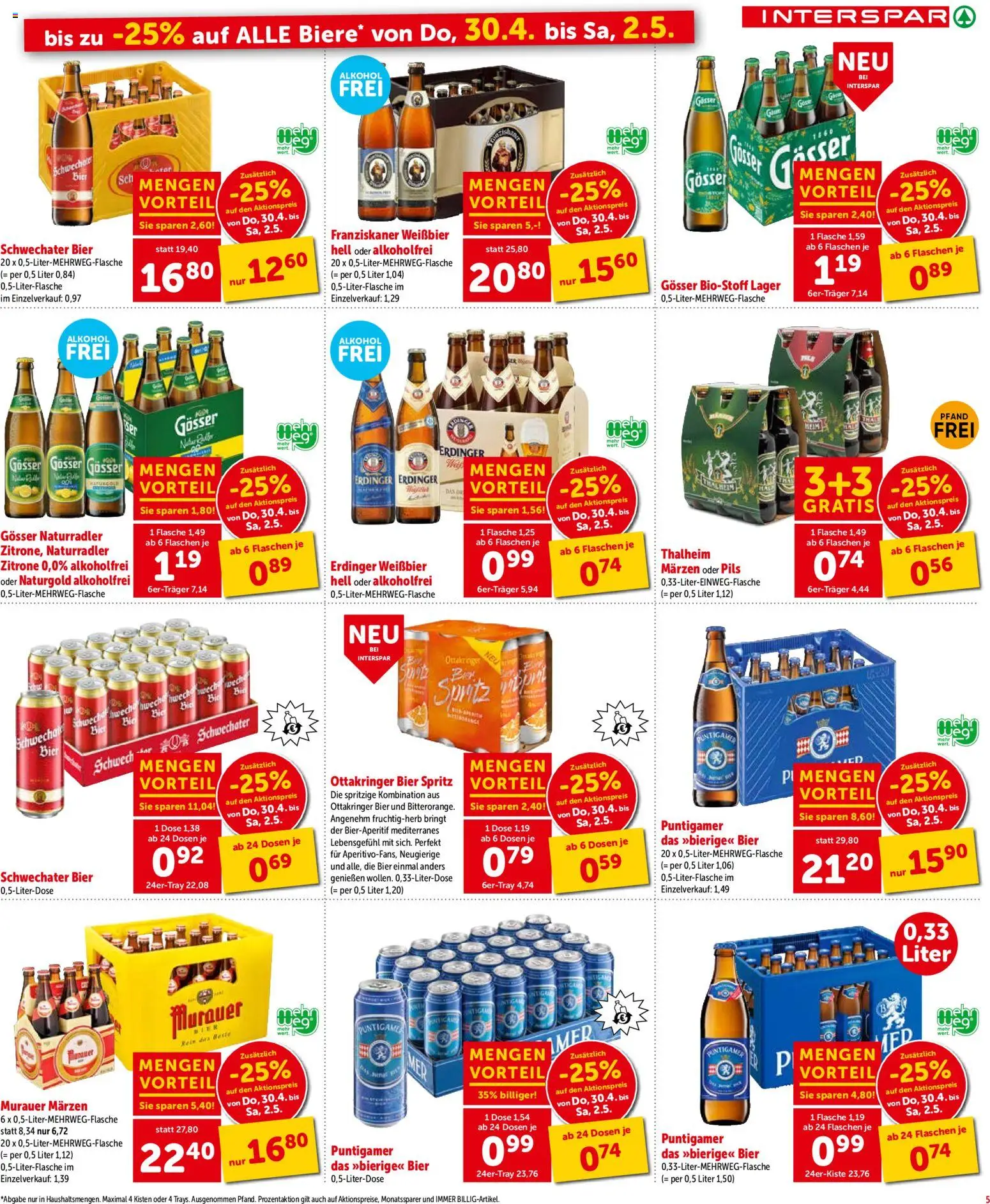 Interspar Flugblatt - Kärnten gültig ab 30.04.2026 | Seite: 6 | Produkte: Zitrone, Bier