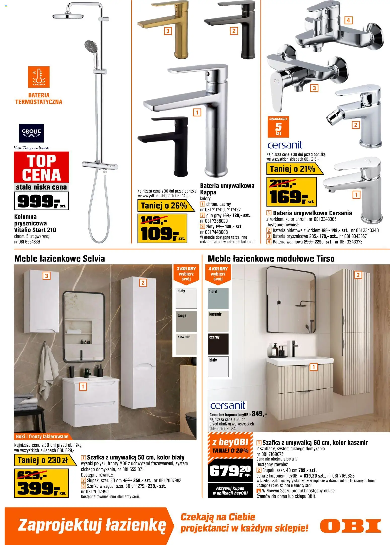 OBI gazetka od 07.04.2026 | Strona: 13 | Produkty: Umywalka, Bateria