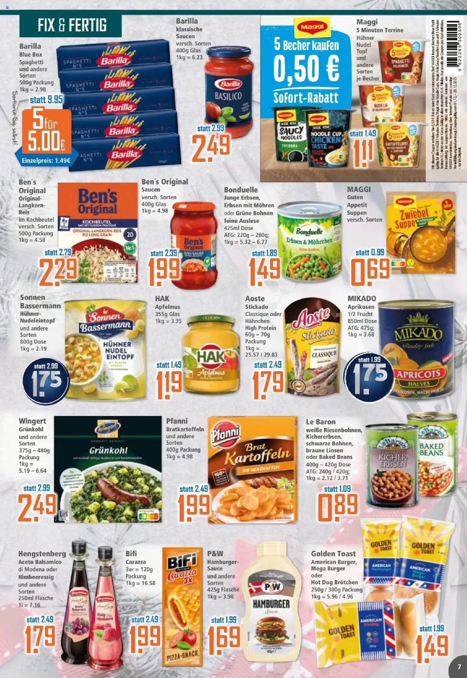 Klaas & Kock Prospekt – gültig ab 01.12.2025 | Seite: 7 | Produkte: Maggi, Toast, Balsamico, Maggi 5 minuten terrine