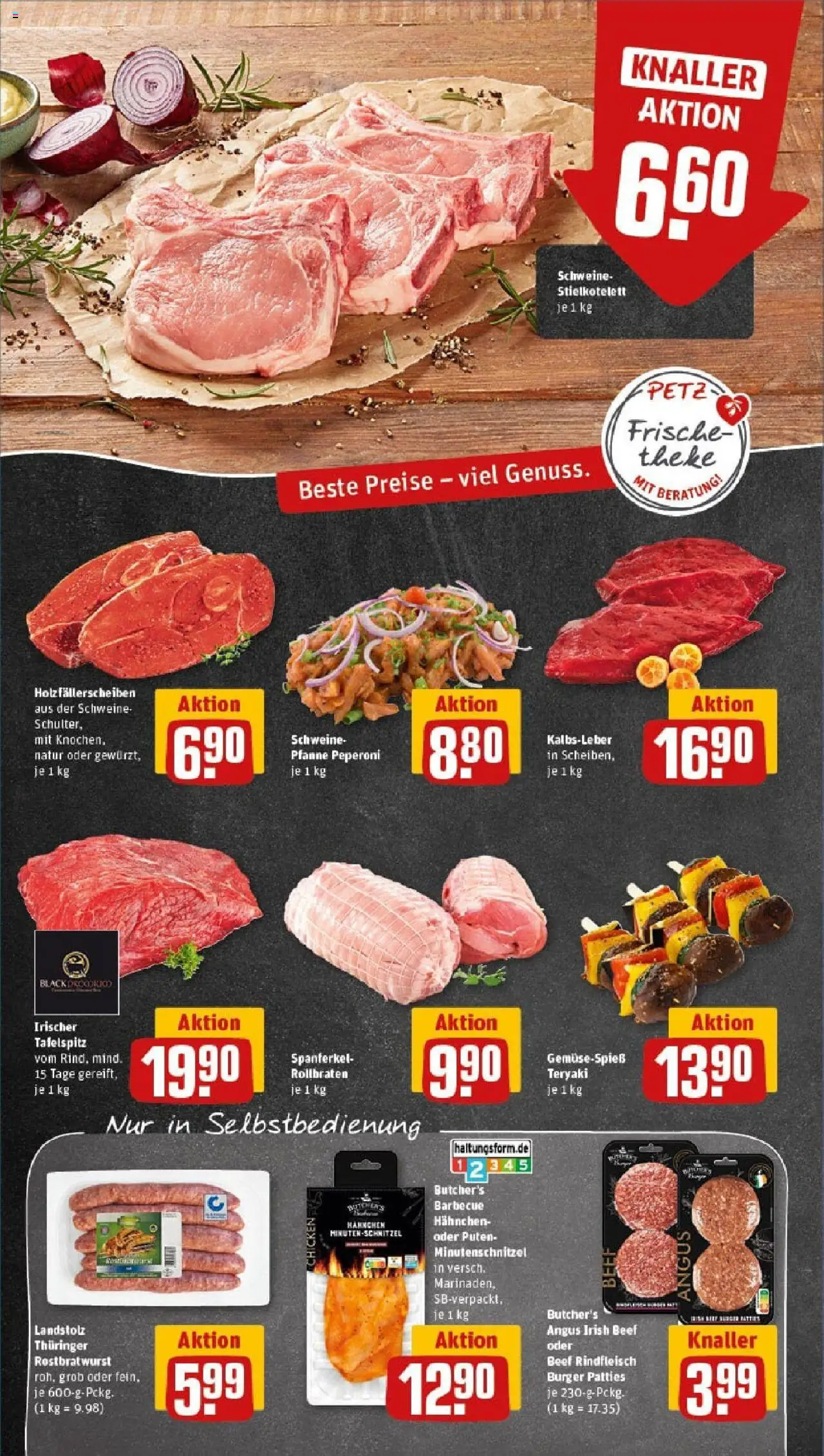 Rewe prospekt Pulsnitz	 - gültig ab dem 24.08.2025 | Seite: 8 | Produkte: Burger, Schnitzel, Kalbsleber, Rindfleisch