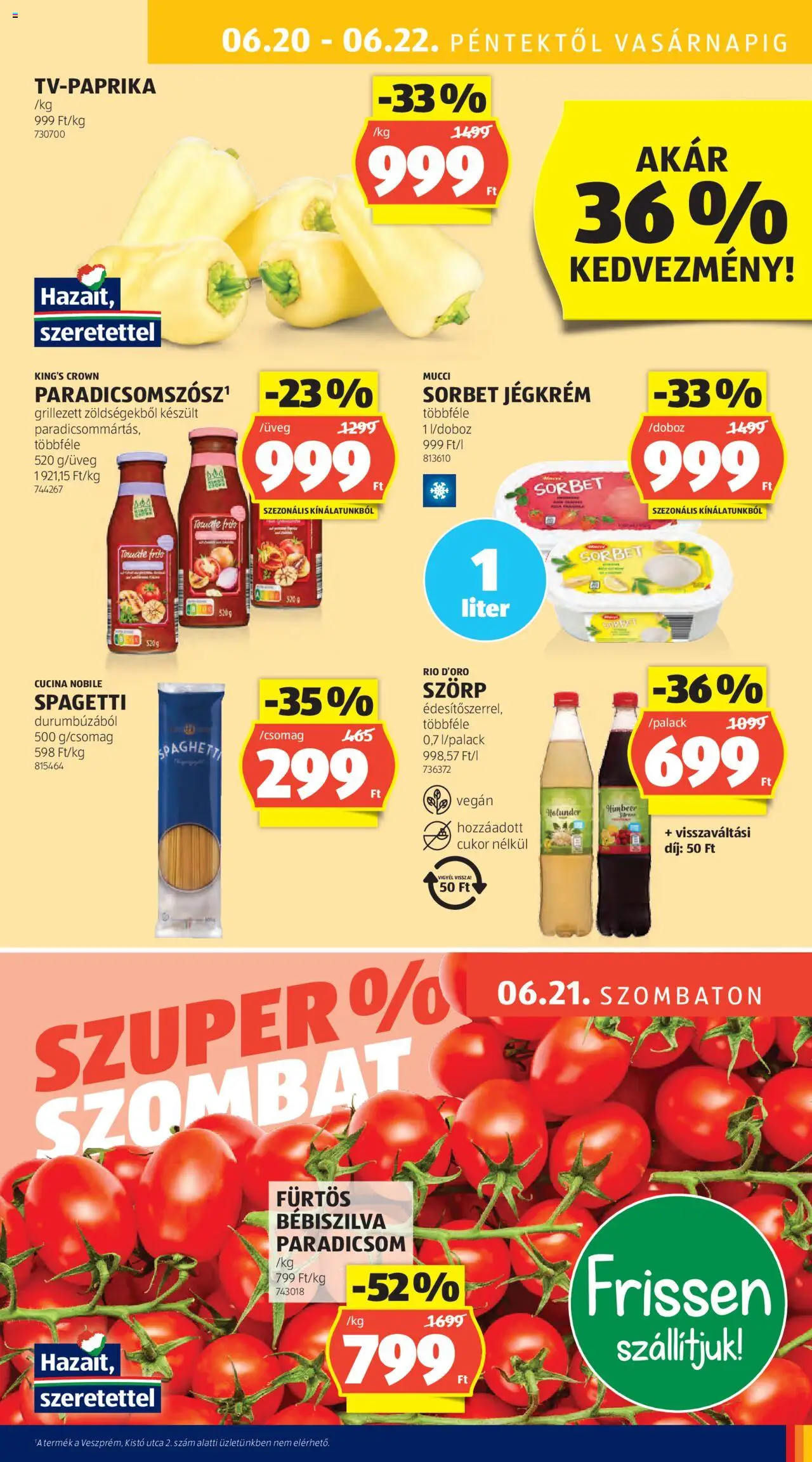 Aldi akciós ujság - amely érvényes a következő dátumtól: 19.06.2025 | Oldal: 47 | Termékek: Szörp, Spagetti, Jégkrém, Cukor