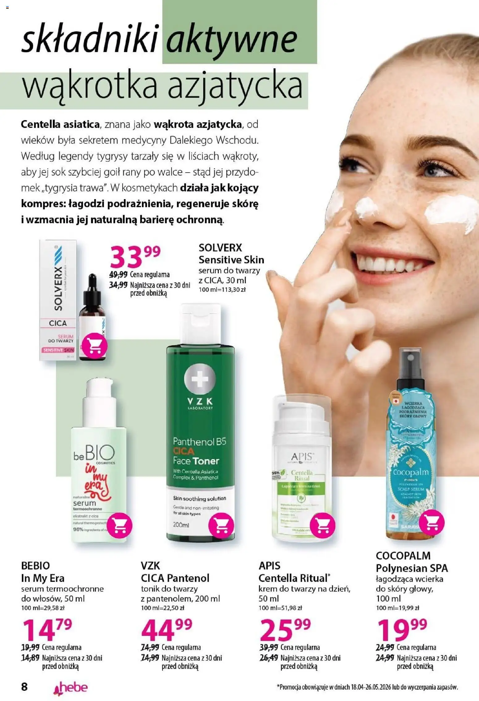 Hebe gazetka - Katalog od 18.04.2026 | Strona: 8 | Produkty: Toner, Sok, Krem, Tonik do twarzy
