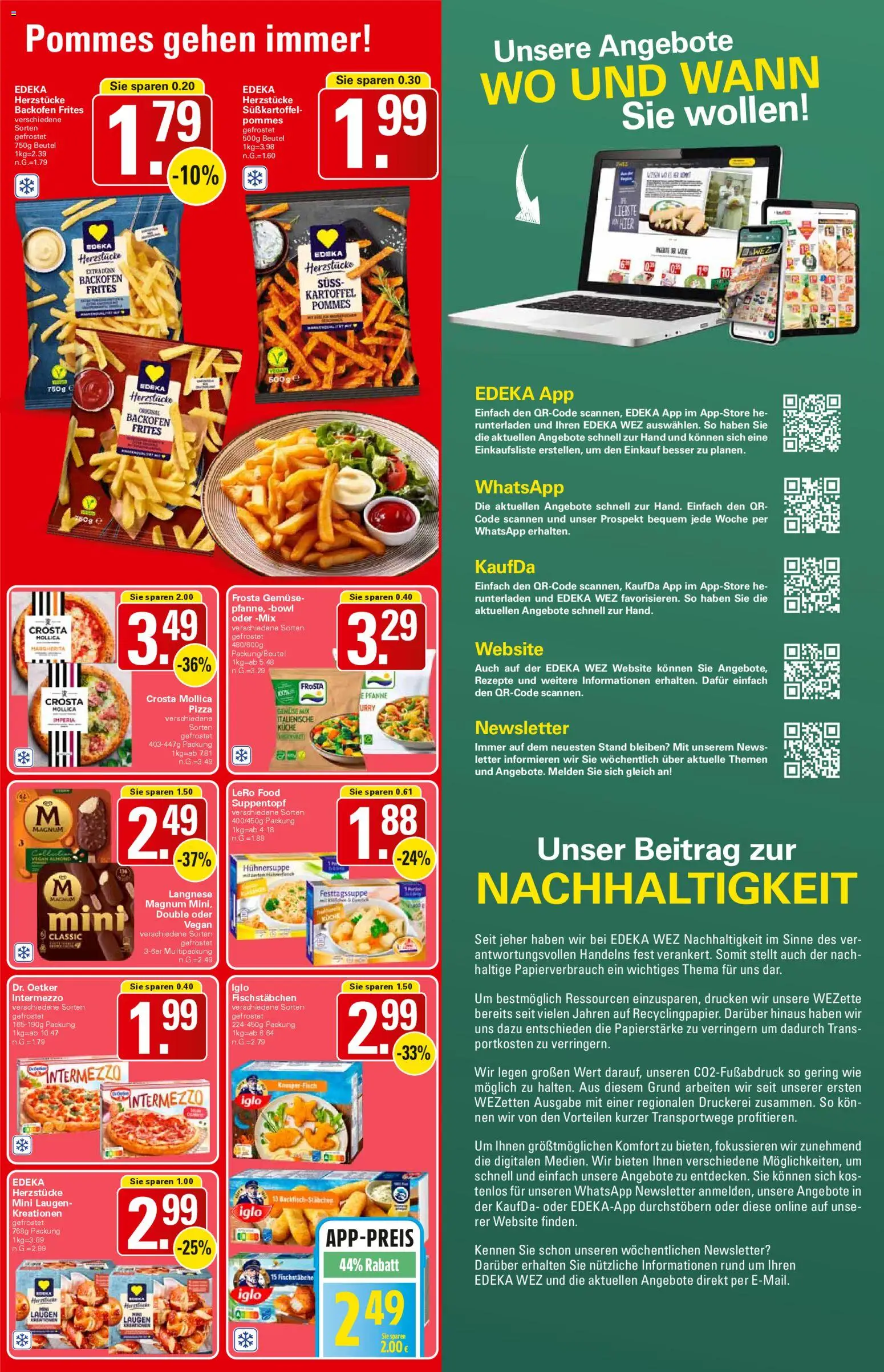 WEZ Prospekt – gültig ab 26.01.2026 | Seite: 11 | Produkte: Langnese, Küche, Backofen, Pizza