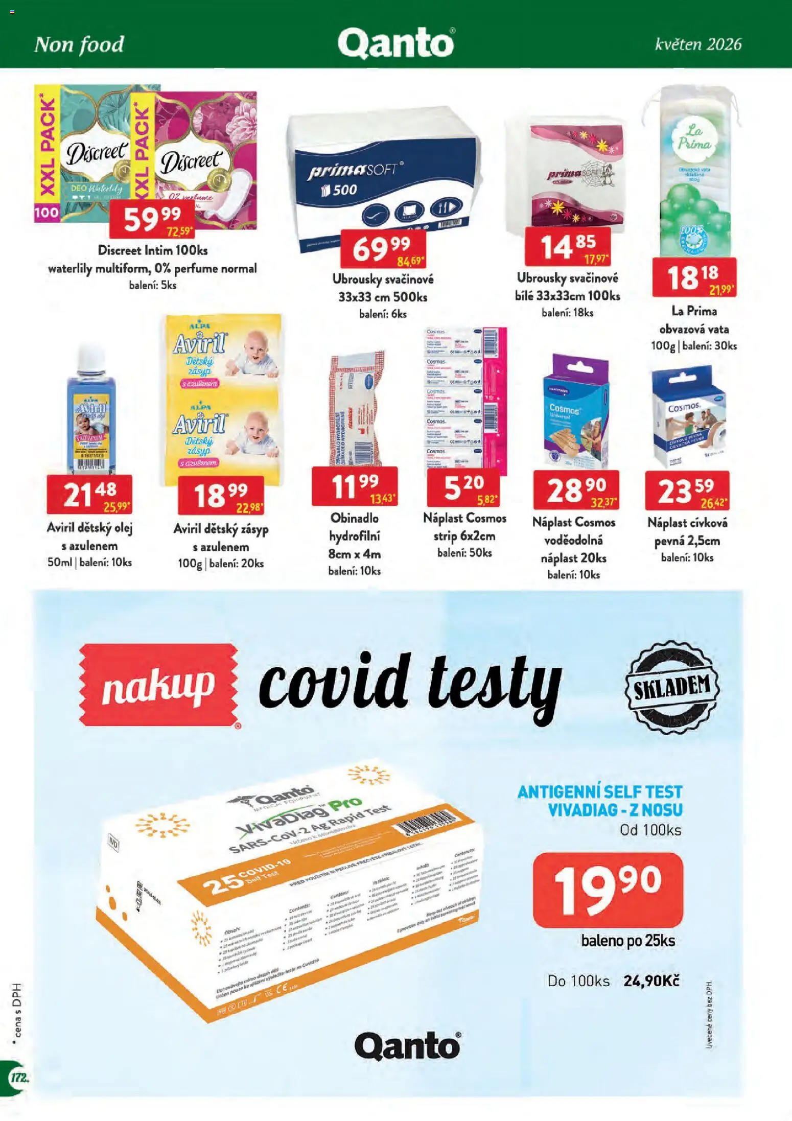 Astur & Qanto leták - Velkoobchod 05/2026 od 01.05.2026 | Strana: 172 | Produkty: Olej, Test, Náplast, Ubrousky