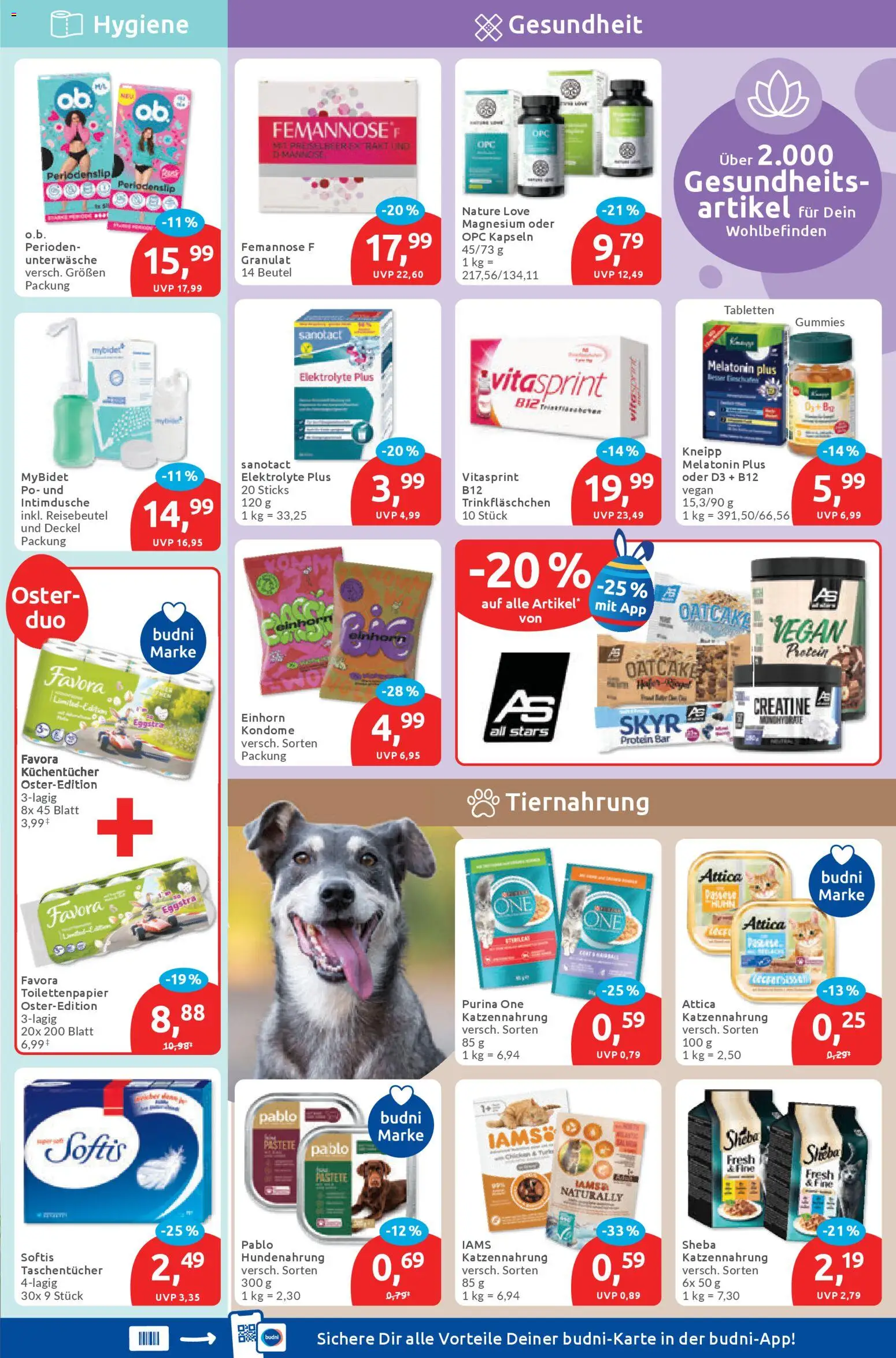 Budni Prospekt – gültig ab 16.03.2026 | Seite: 5 | Produkte: Purina one, Sheba, Unterwäsche, Toilettenpapier