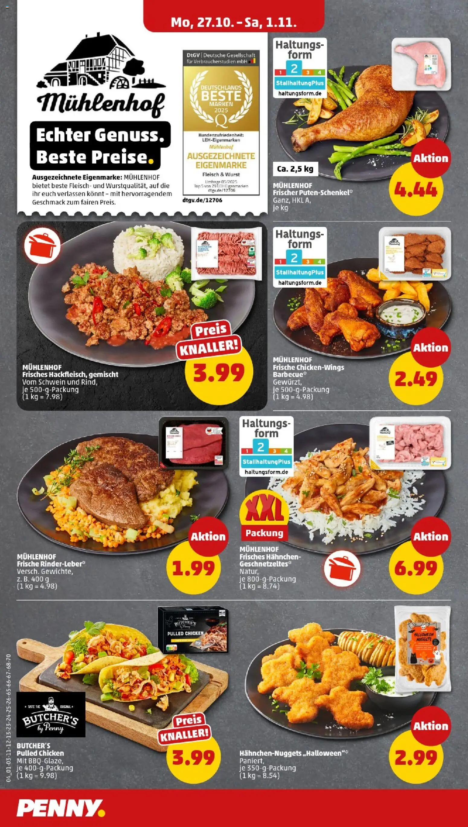 Penny - Hamburg  – gültig ab 27.10.2025 | Seite: 6 | Produkte: Hahnchen, Wurst, Fleisch
