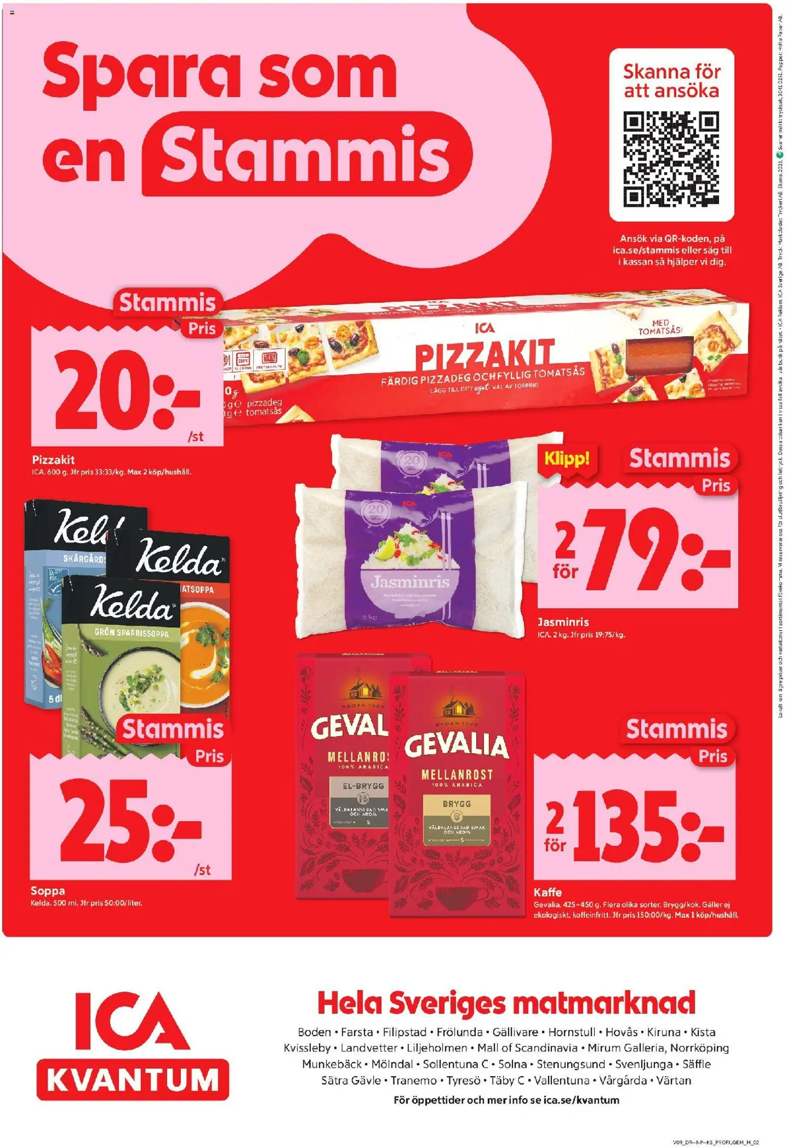 ICA Kvantum reklamblad aktuell från 23.02.2026 | Sida: 10 | Produkter: Galler, Kaffe, Pizzakit, Tomatsås