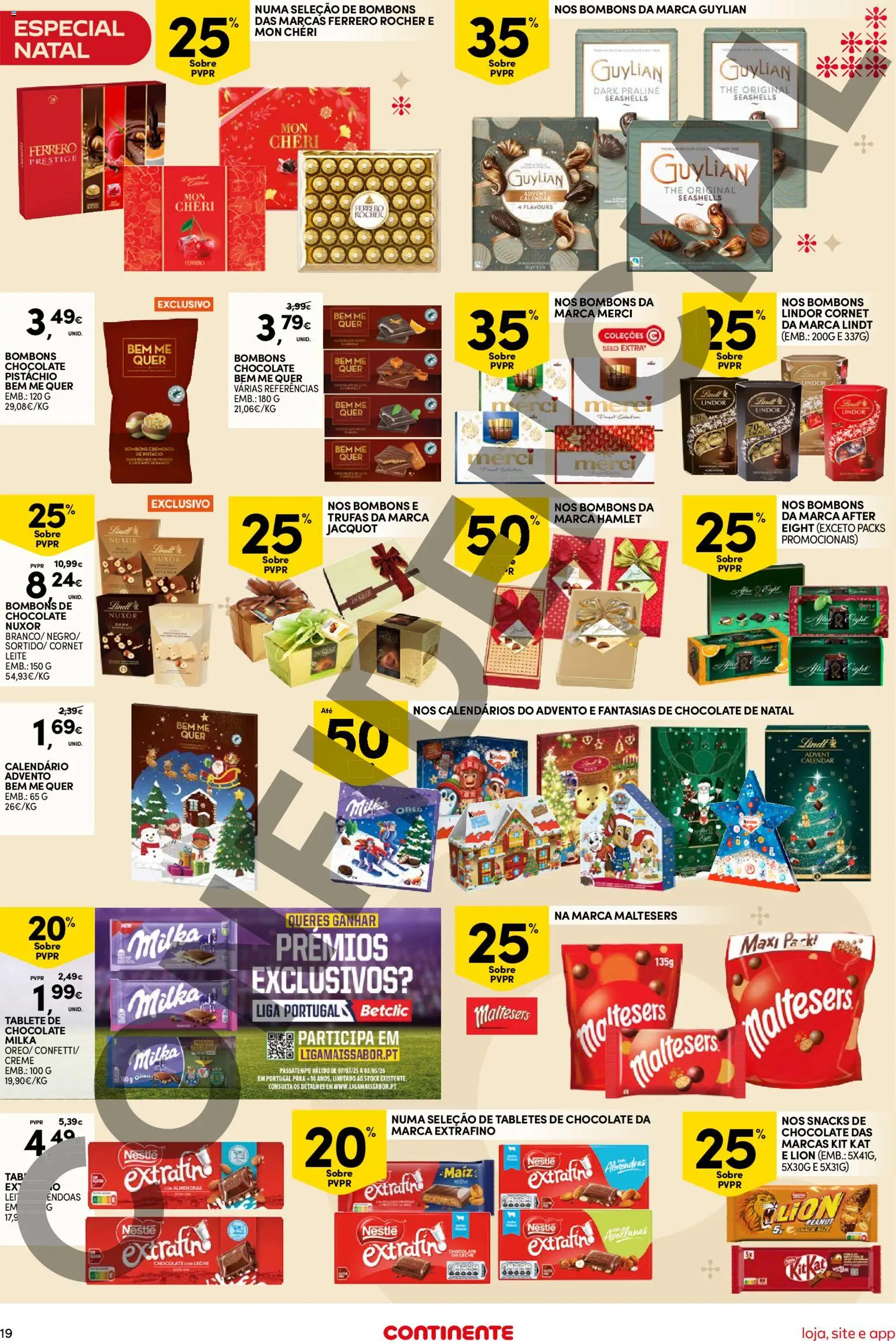 Continente Semanal Continente Bom Dia │ válido de 02.12.2025 | Página: 19 | Produtos: Leite, Chocolate, Tablet, Creme