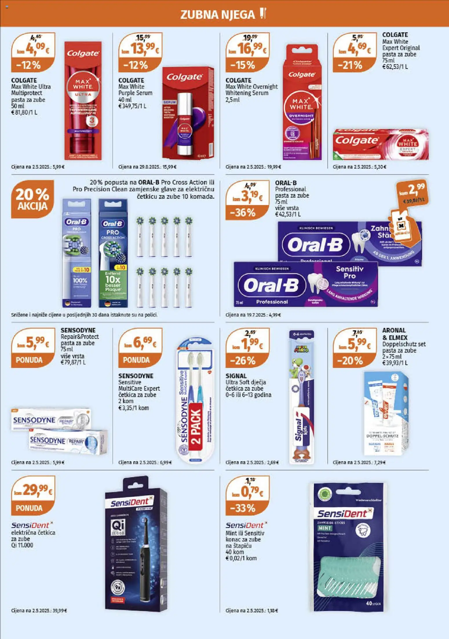 Müller katalog | vrijedi od 10.11.2025 | Stranica: 7 | Proizvodi: Električna četkica za zube, Četkica za zube, Pasta, Sensodyne