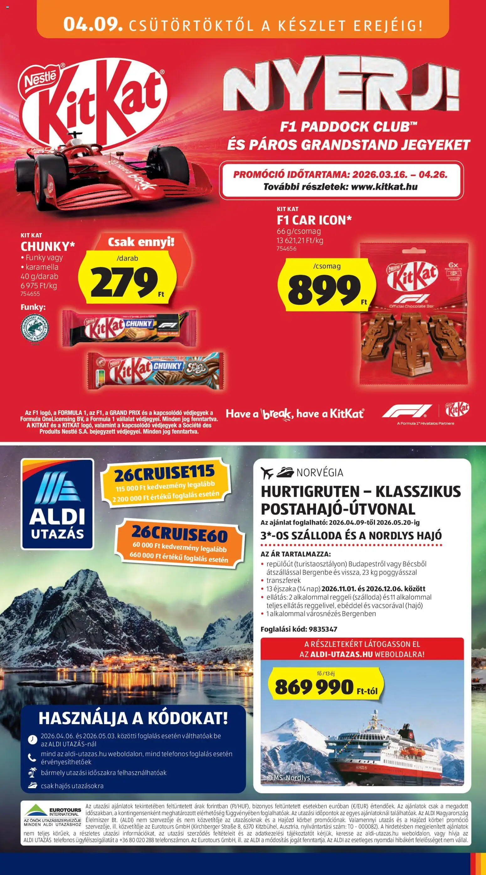 Aldi akciós ujság - amely érvényes a következő dátumtól: 09.04.2026 | Oldal: 19