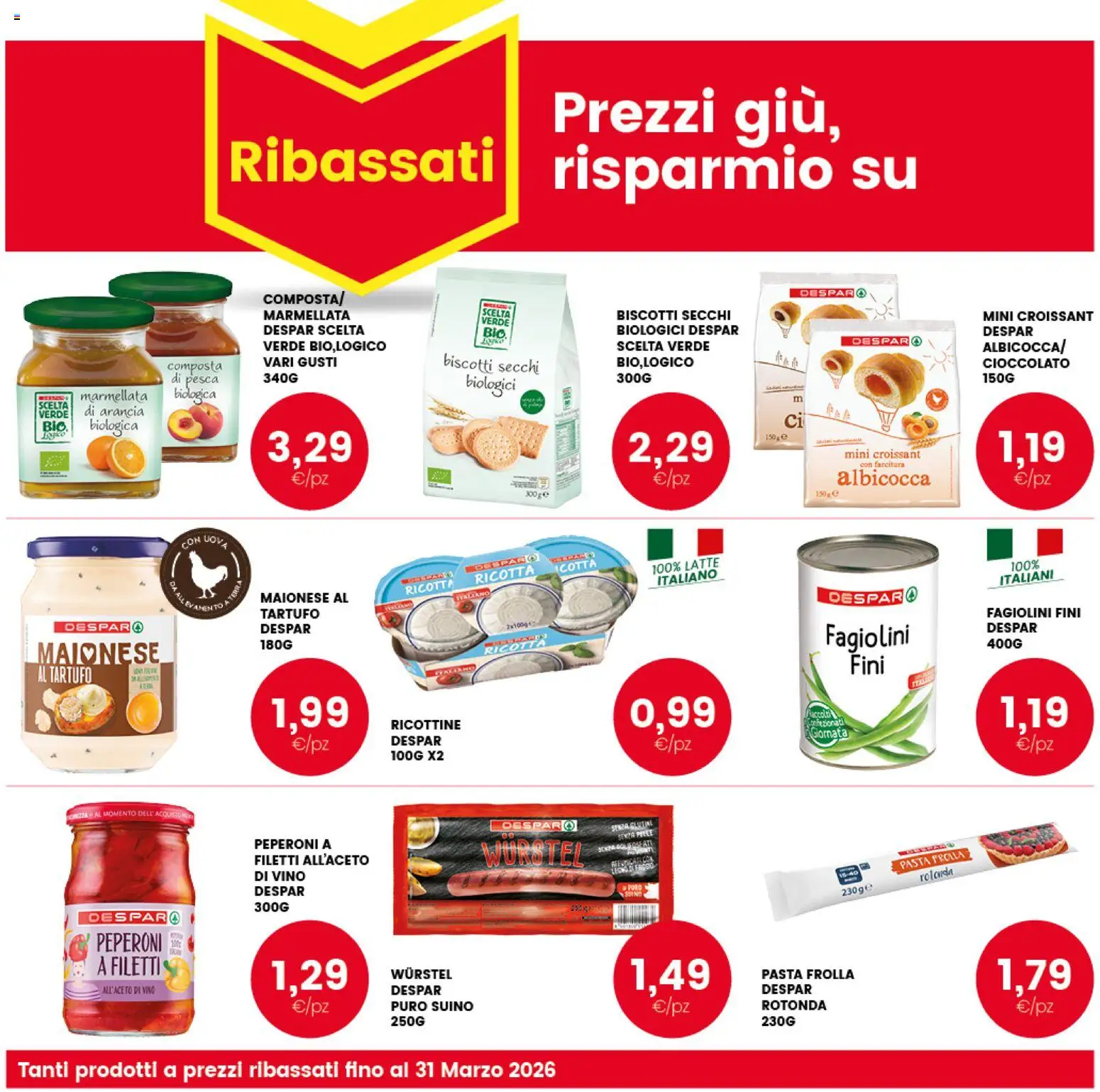 Volantino Interspar del 29.01.2026 | Pagina: 22 | Prodotti: Tartufo, Latte, Pesca, Aceto