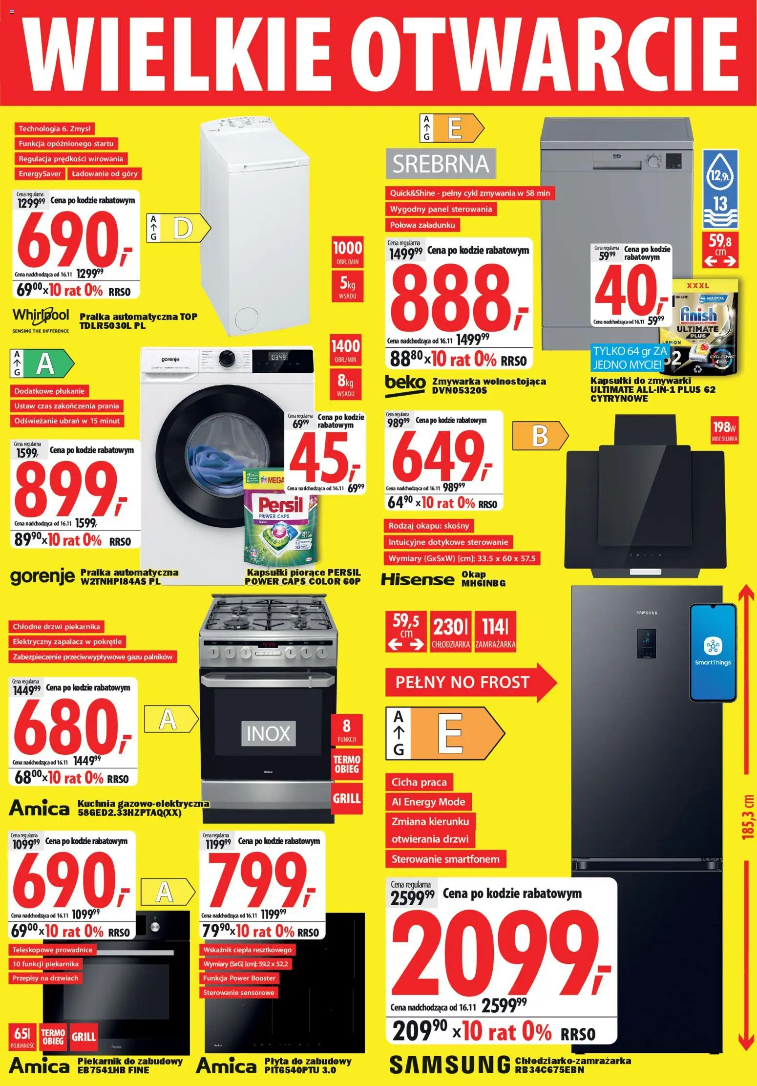 Mediaexpert Gazetka - Wielkie otwarcie Kielce od 06.11.2025 | Strona: 7 | Produkty: Persil, Zamrażarka, Zmywarka, Finish