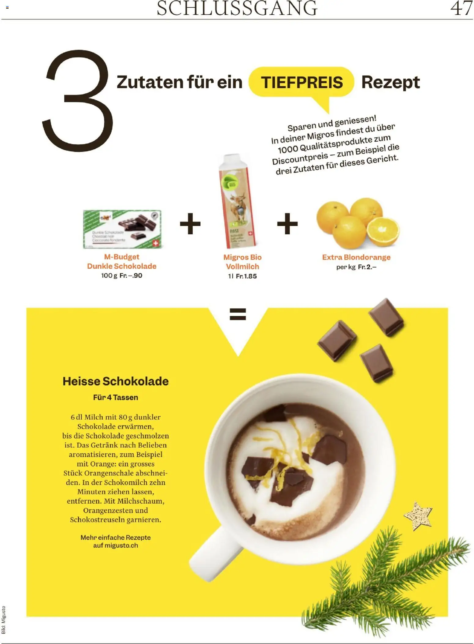 Migros Magazin – gültig ab 23.12.2025 | Seite: 47 | Produkte: Dunkle schokolade, Milch, Schokolade
