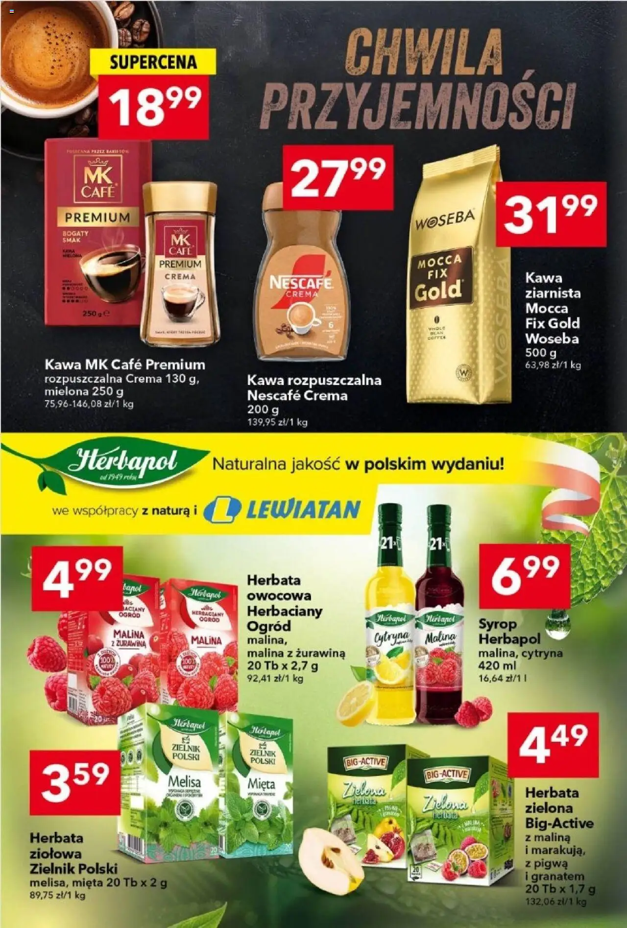 Lewiatan gazetka od 23.10.2025 | Strona: 10 | Produkty: Syrop, Żurawina, Kawa, Melisa
