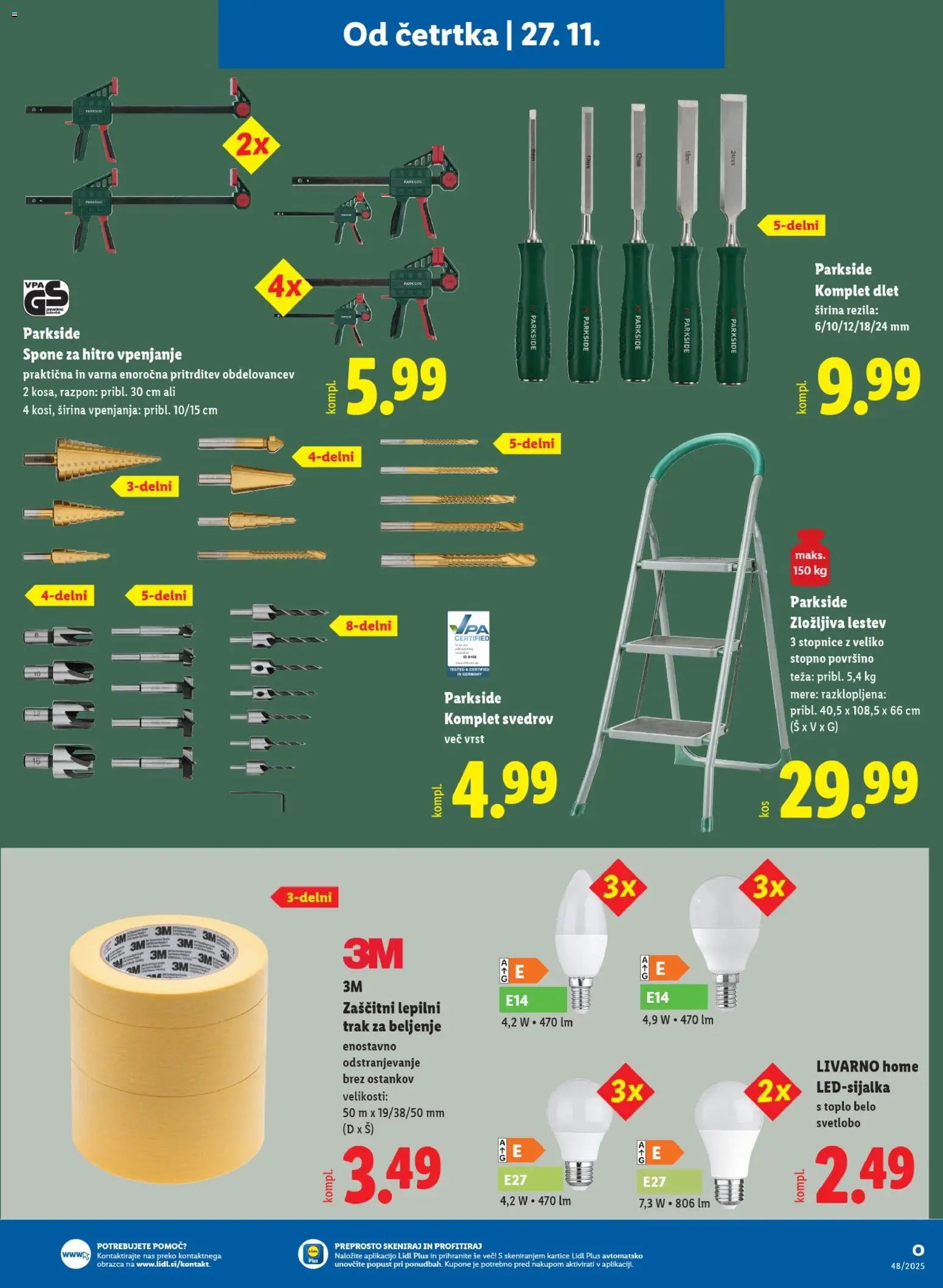 Novi Lidl katalog ponudbe – veljaven od 27.11.2025 | Stran: 23 | Izdelki: Teza, Stopnice