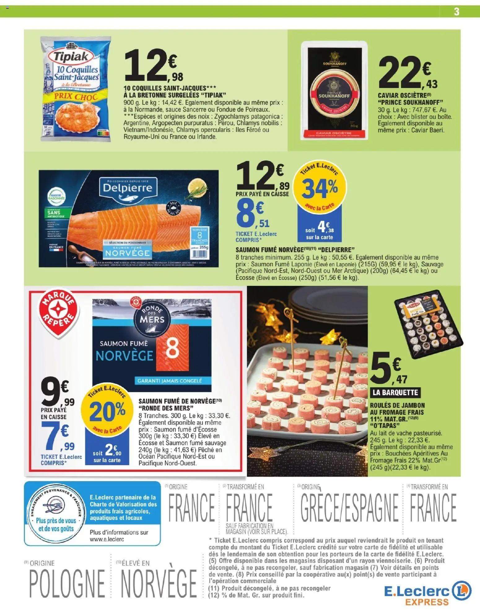 {H1} | Page: 3 | Produits: Saumon fumé, Caviar, Fromage, Fromage frais