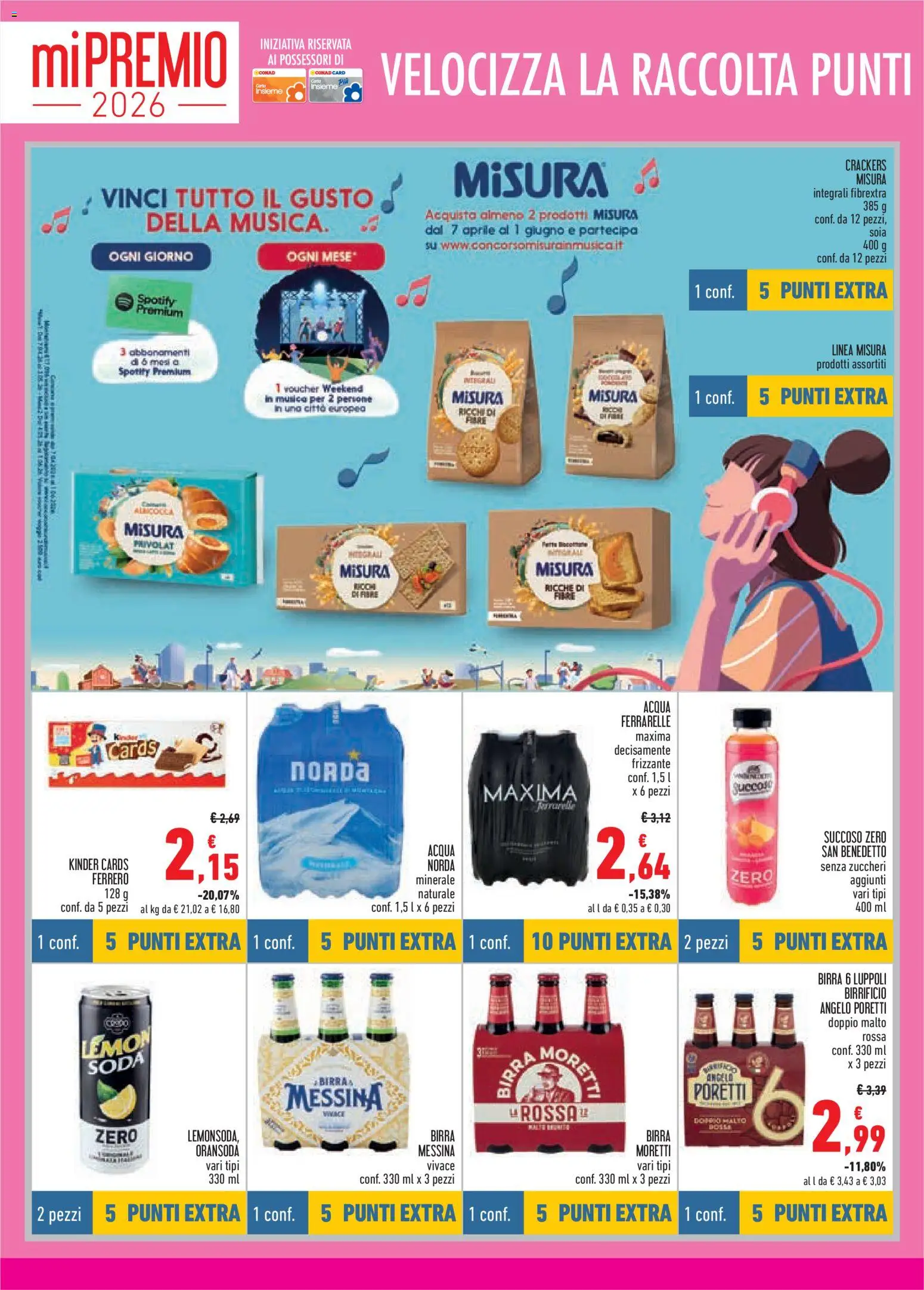 Volantino Conad del 25.03.2026 | Pagina: 10 | Prodotti: Birra, Acqua, Crackers, Ferrarelle