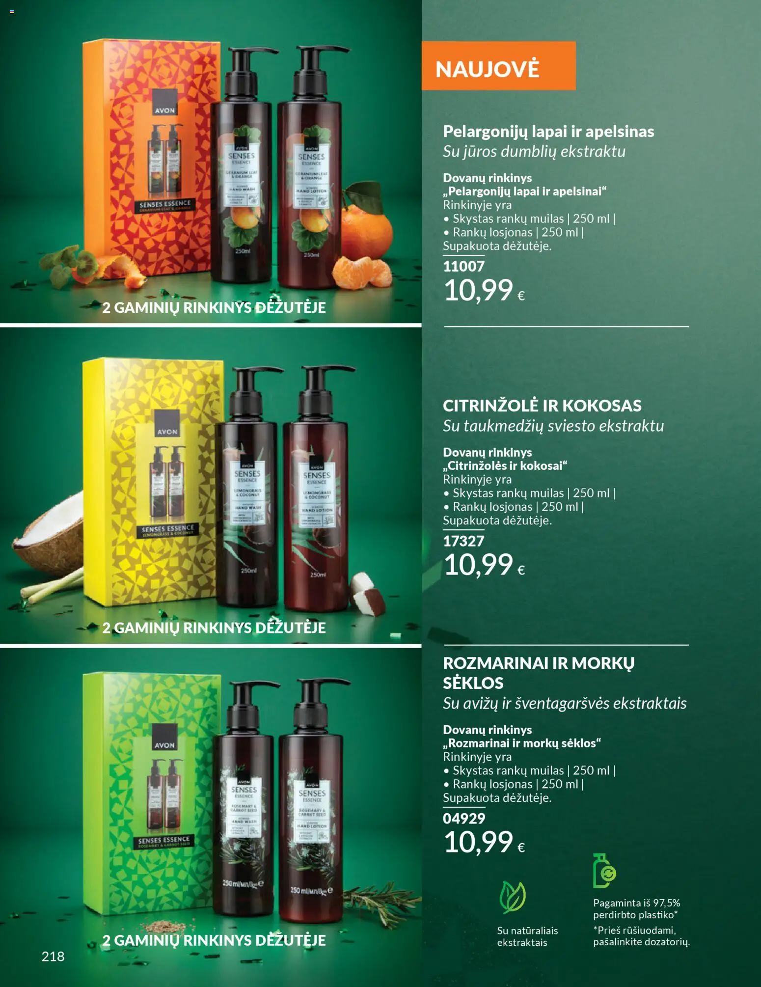 AVON akcijos nuo 01.11.2025 | Puslapis: 218 | Prekių: Sėklos, Muilas, Apelsinai