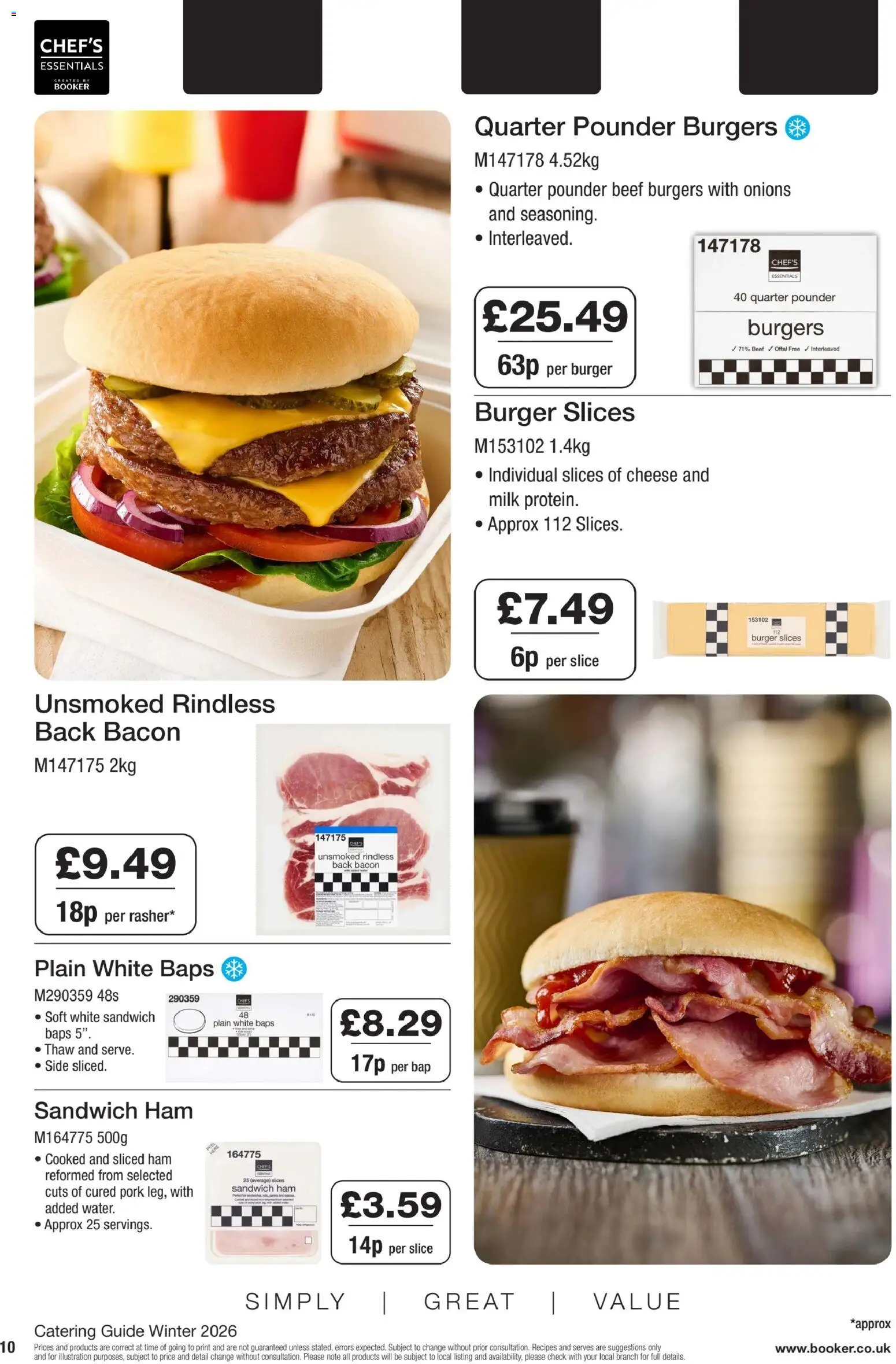 {H1} | Page: 10 | Products: Burger, Ham, Beef, Bacon
