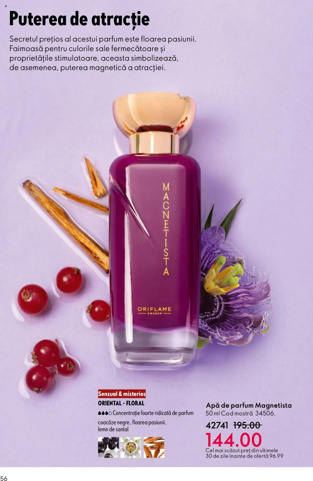 Noul catalog Oriflame – valabil de la 22.10.2025 | Pagină: 56 | Produse: Apă de parfum, Parfum, Apă