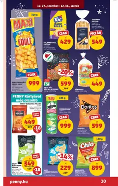 CHIO CHIPS PARTY PACK*, hagymás-tejfölös 190 g, 4732 Ft/kg - amely érvényes a következő dátumtól: 27.12.2025 | Oldal: 14