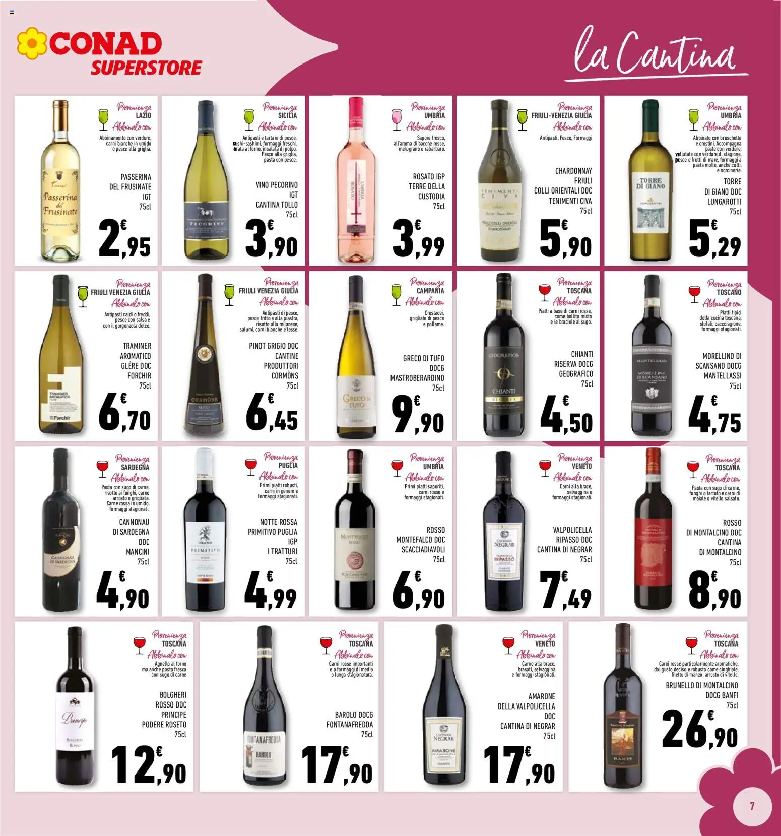 Volantino Conad del 25.03.2026 | Pagina: 7 | Prodotti: Pesce, Insalata, Agnello, Pecorino