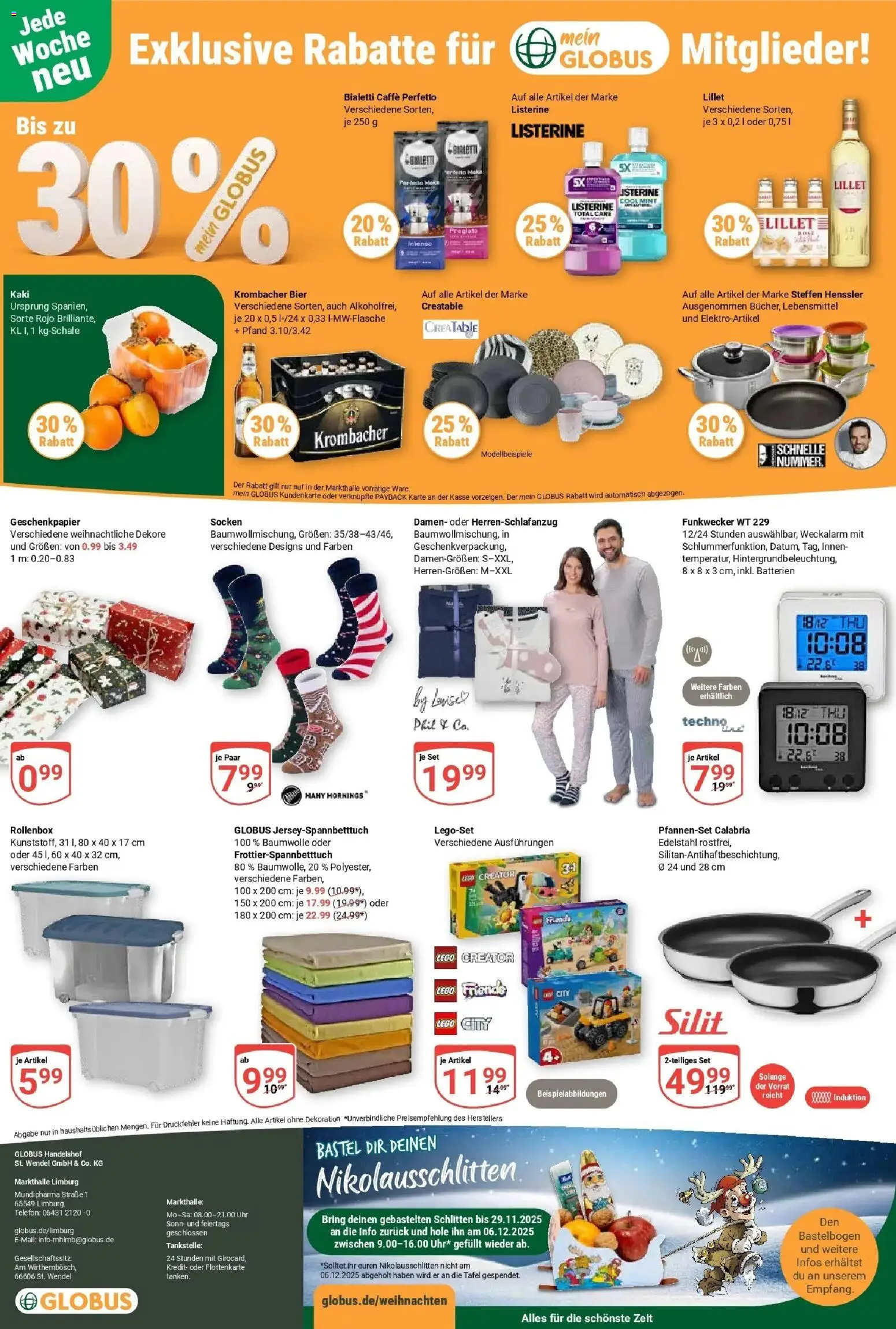 Globus prospekt Limburg	 – gültig ab 10.11.2025 | Seite: 28 | Produkte: Batterien, Lillet, Kaki, Listerine