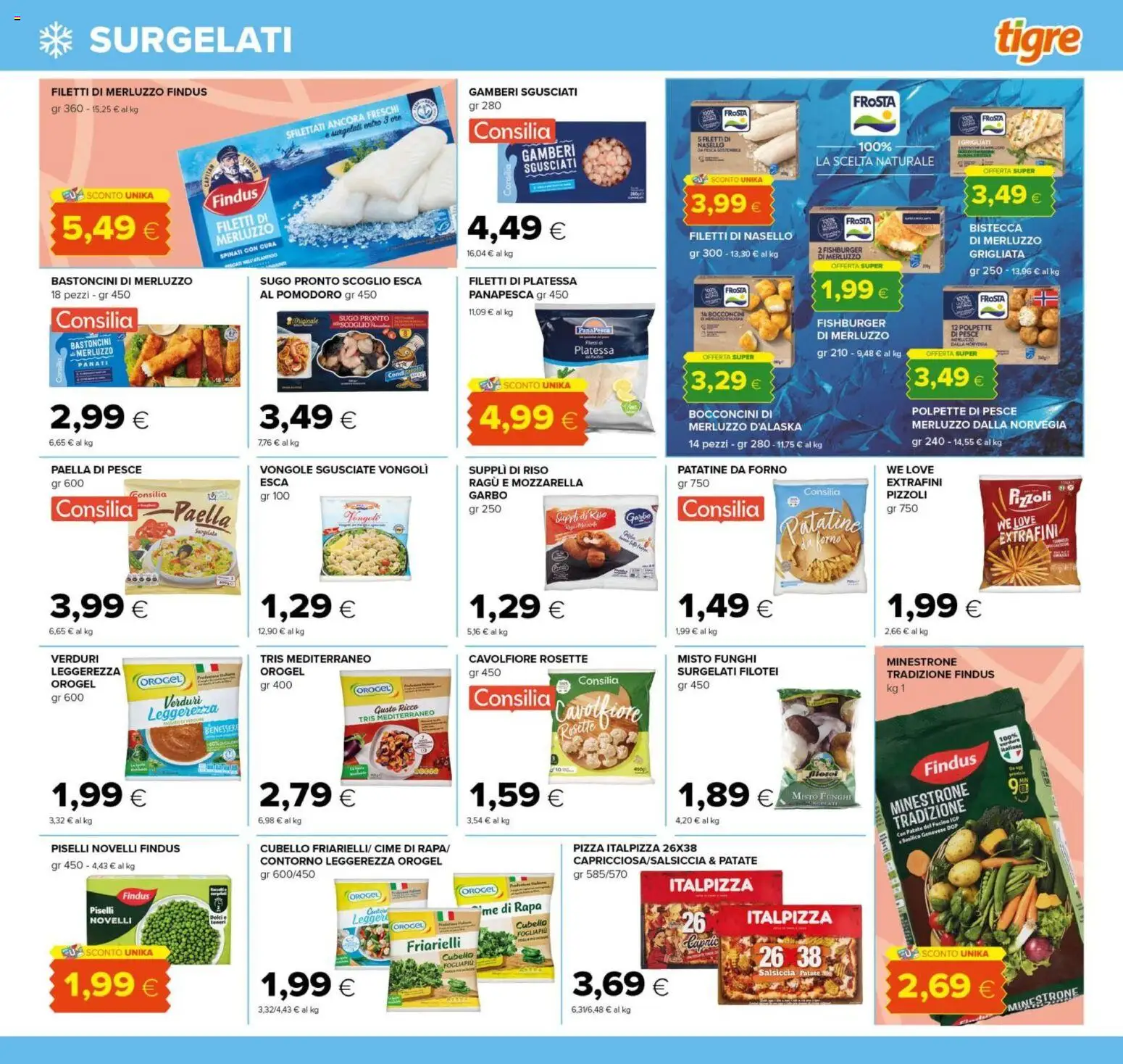 Volantino Tigre del 26.02.2026 | Pagina: 9 | Prodotti: Pesce, Salsiccia, Funghi, Basilico