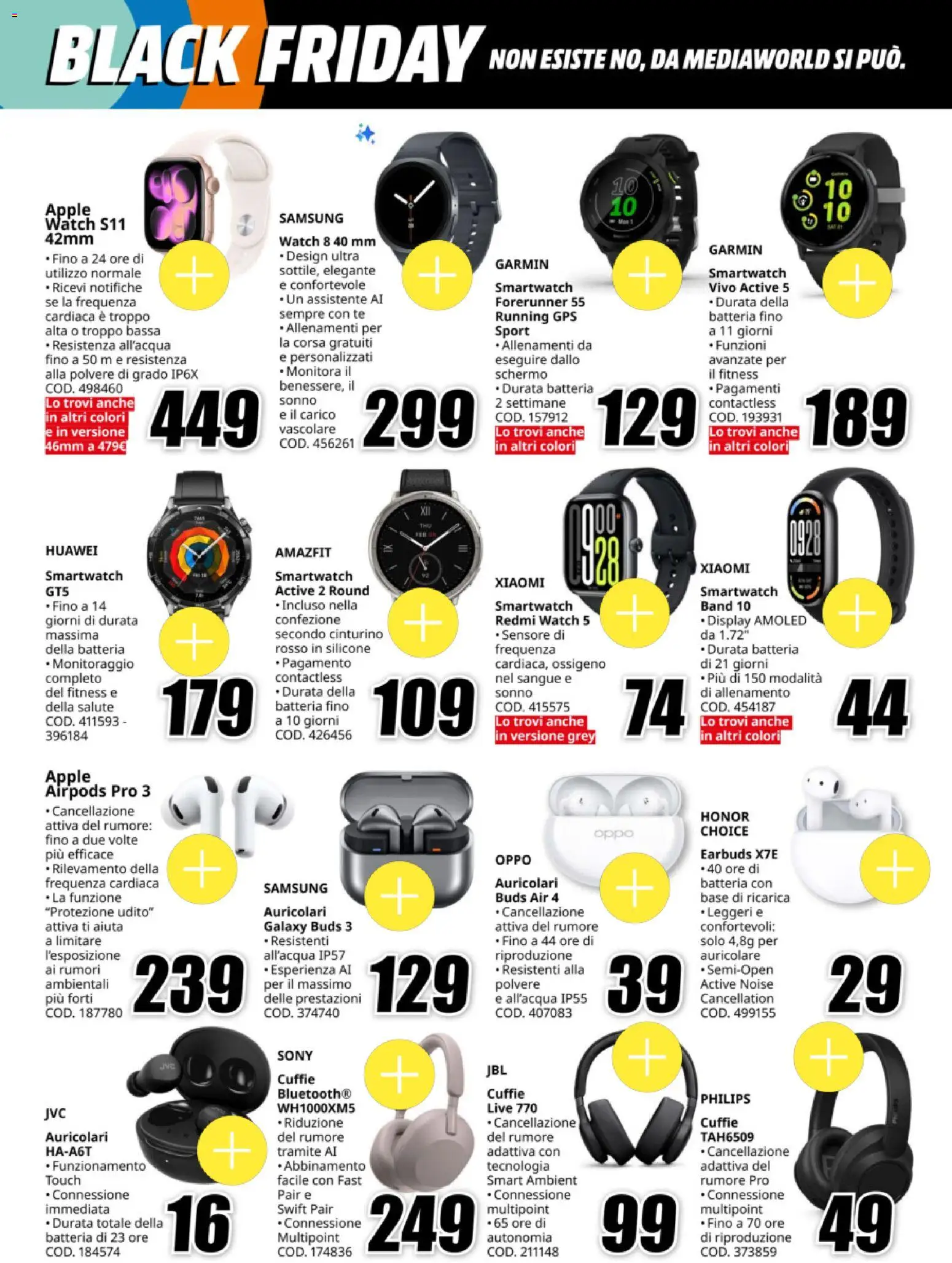 Volantino Media World del 12.11.2025 | Pagina: 8 | Prodotti: Xiaomi, Cuffie, Airpods, Samsung