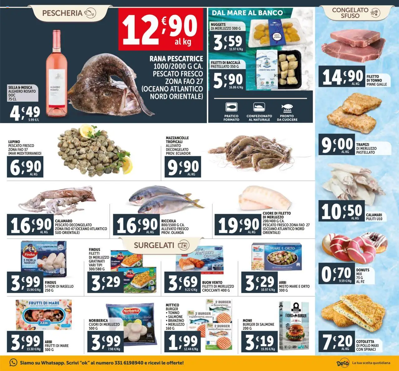 Volantino Decò del 16.10.2025 | Pagina: 9 | Prodotti: Pollo, Merluzzo, Calamari, Nasello