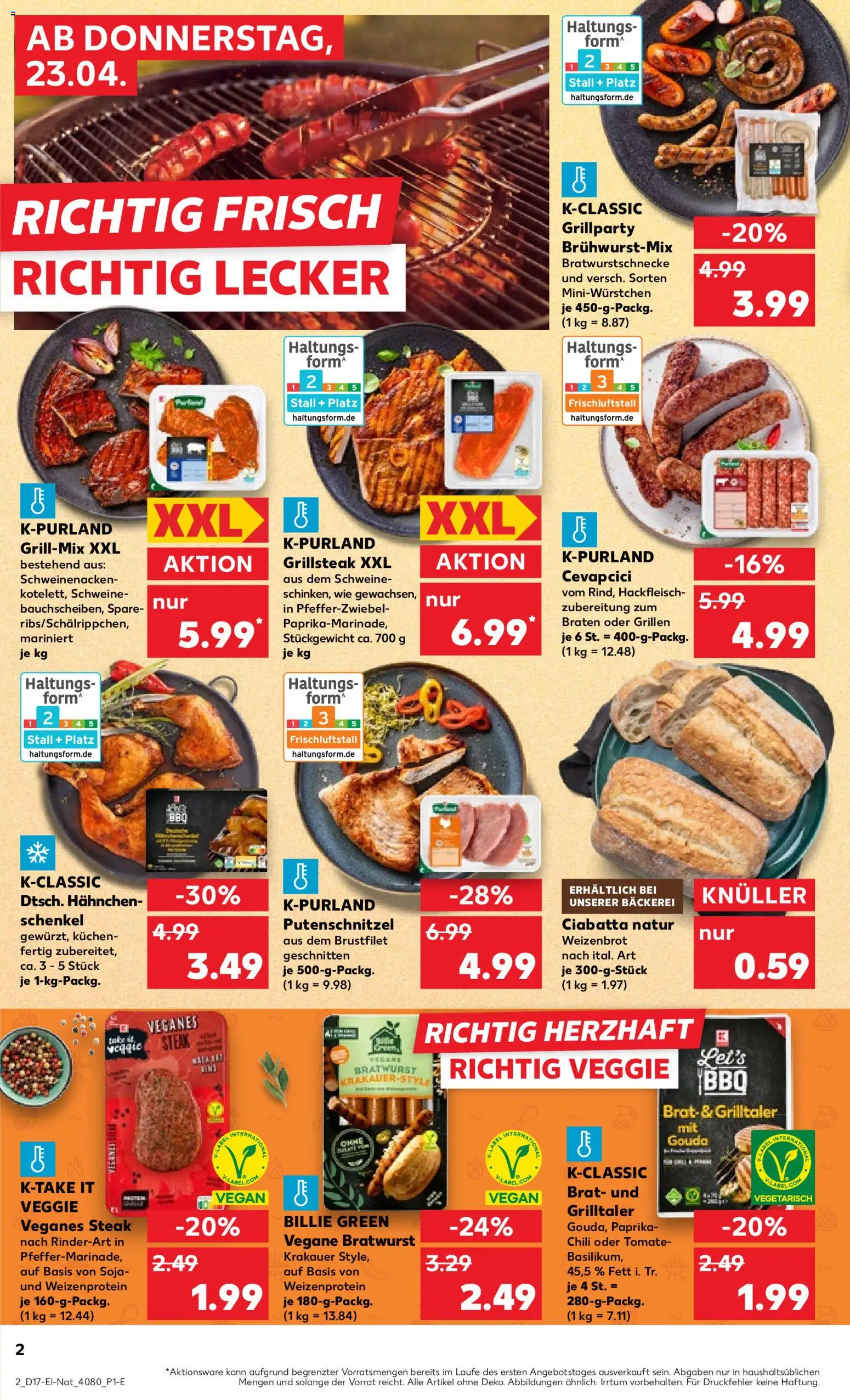 Kaufland Prospekt Stuttgart	 – gültig ab 23.04.2026 | Seite: 2 | Produkte: Gouda, Cevapcici, Schweinenacken, Paprika