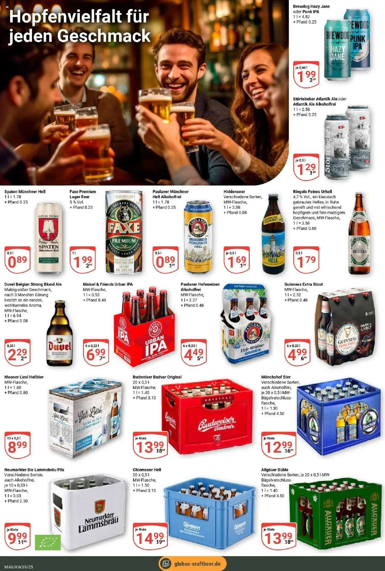 Globus prospekt Mannheim	 – gültig ab 21.09.2025 | Seite: 21 | Produkte: Monchshof, Bier, Pils, Budweiser
