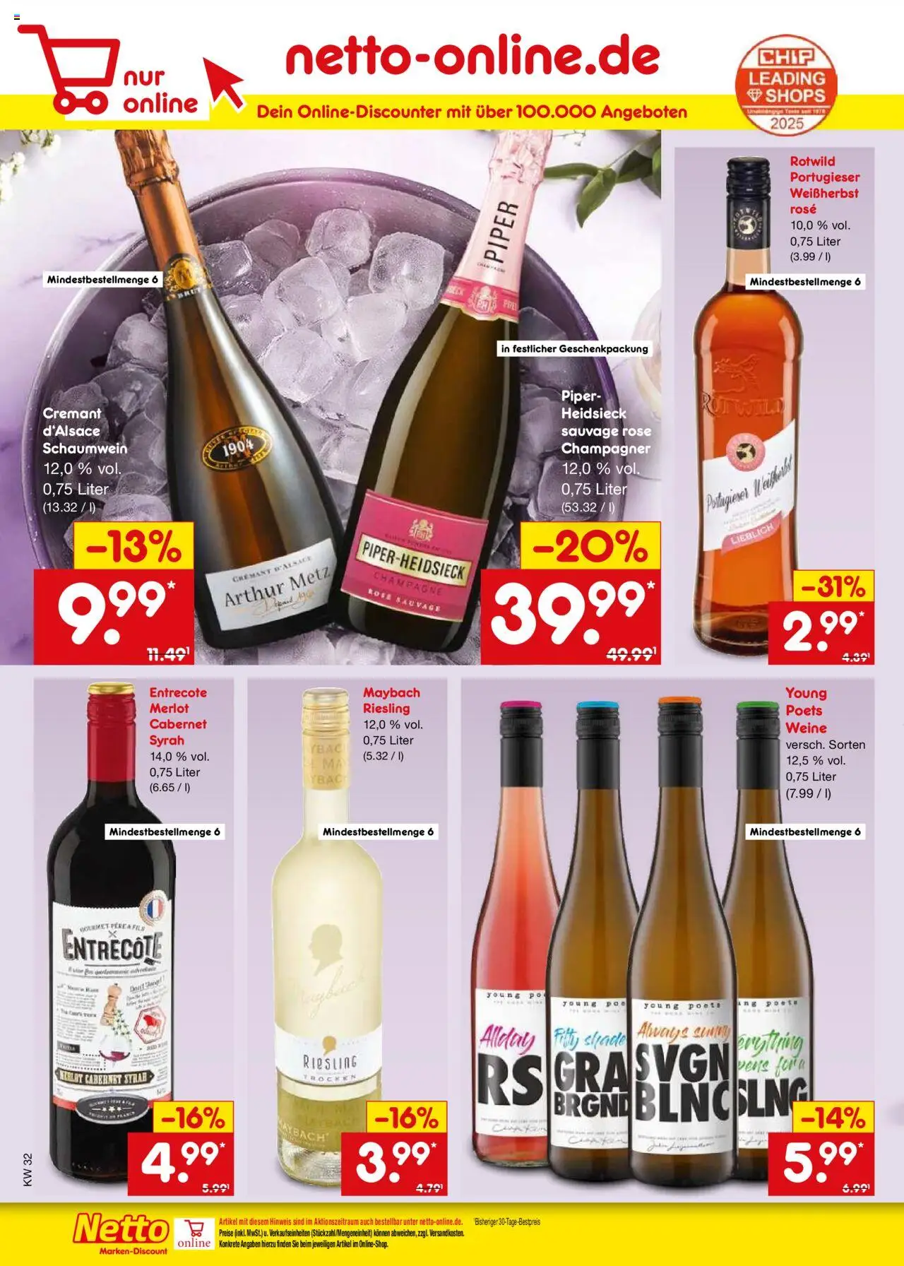Netto Marken-Discount Prospekt 	 - gültig ab dem 04.08.2025 | Seite: 30 | Produkte: Merlot, Entrecote
