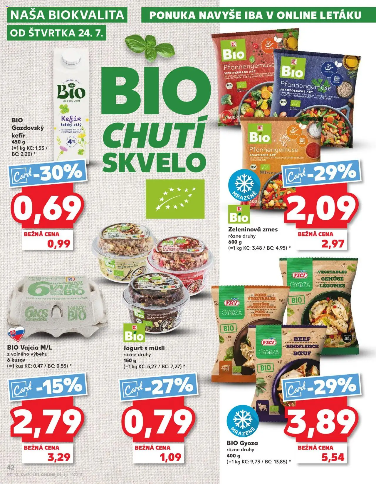 Kaufland Žilina │ platný od 24.07.2025 | Strana: 42 | Produkty: Jogurt, Vajcia, Kačka