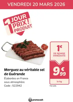 Promocash - Prévisualisation de Promocash PROMO merguez valide à partir de 20.03.2026