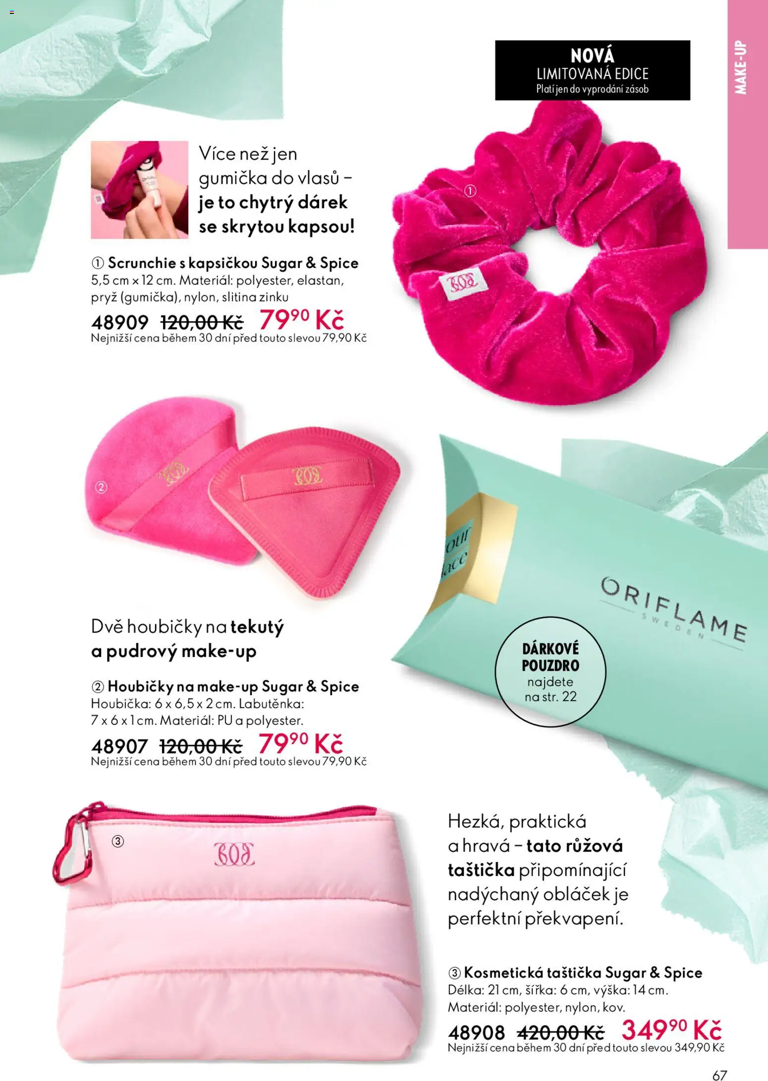 Oriflame katalog č.03/2026 od 11.02.2026 | Strana: 67 | Produkty: Houbička, Makeup, Kosmetická taštička, Pouzdro