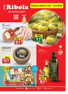 Katalog Ultra Gros - Pregled kataloga iz trgovine Ultra Gros, vrijedi od 18.03.2026 | Stranica: 1 | Proizvodi: Sir, Maslinovo ulje, Lopatica, Jabuka