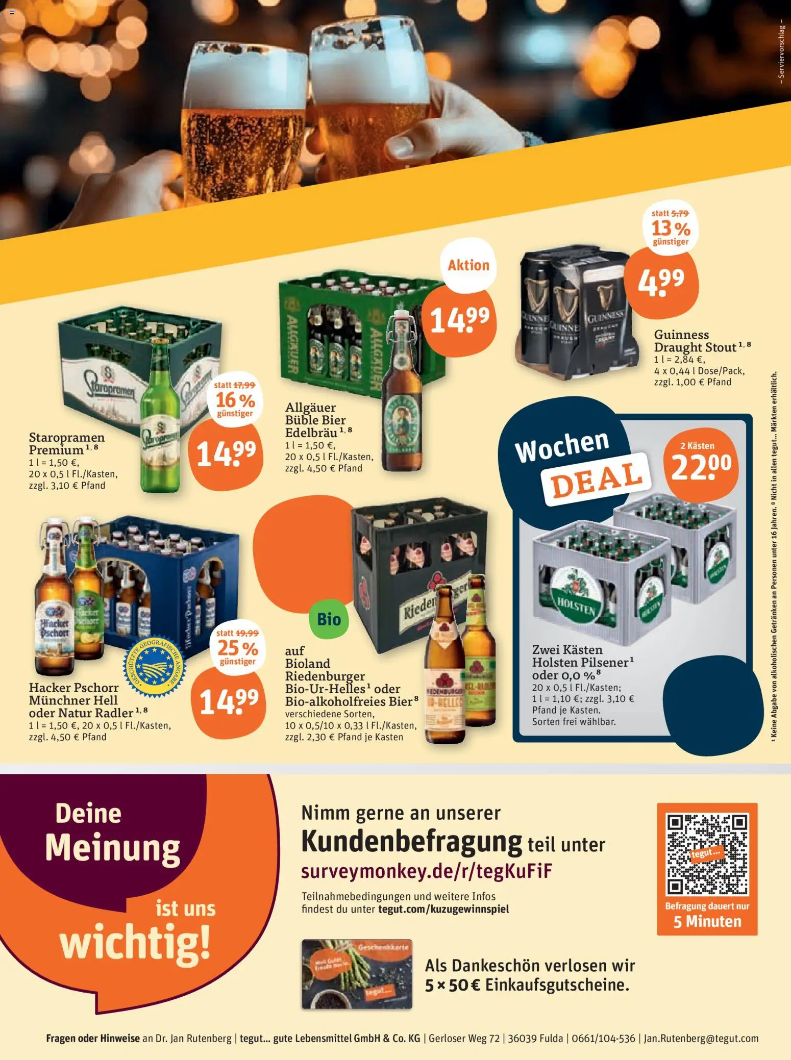 Tegut Prospekt – gültig ab 10.11.2025 | Seite: 15 | Produkte: Bier, Holsten, Radler