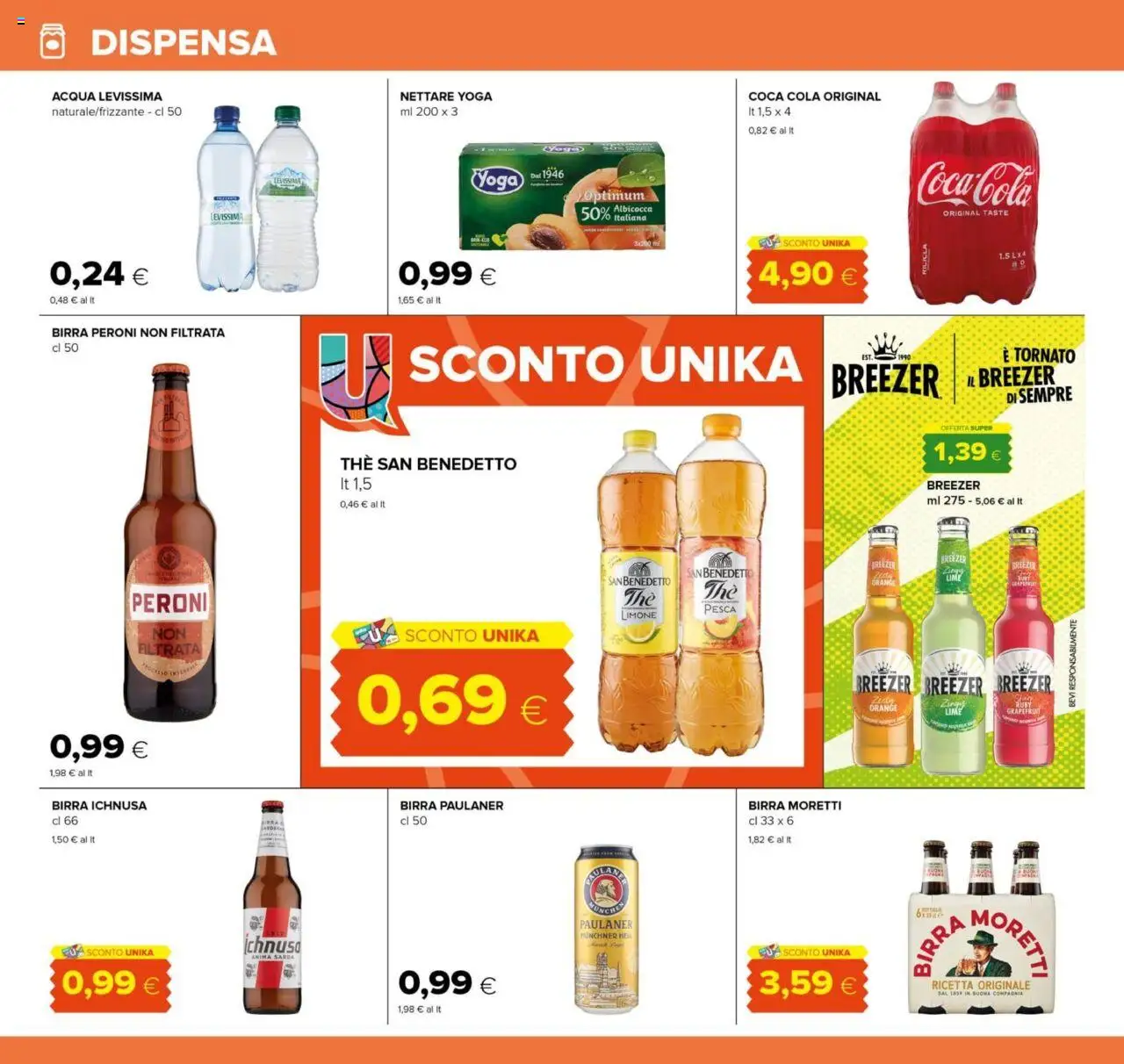Volantino Tigre del 24.07.2025 | Pagina: 14 | Prodotti: Acqua, Lime, The, Coca Cola