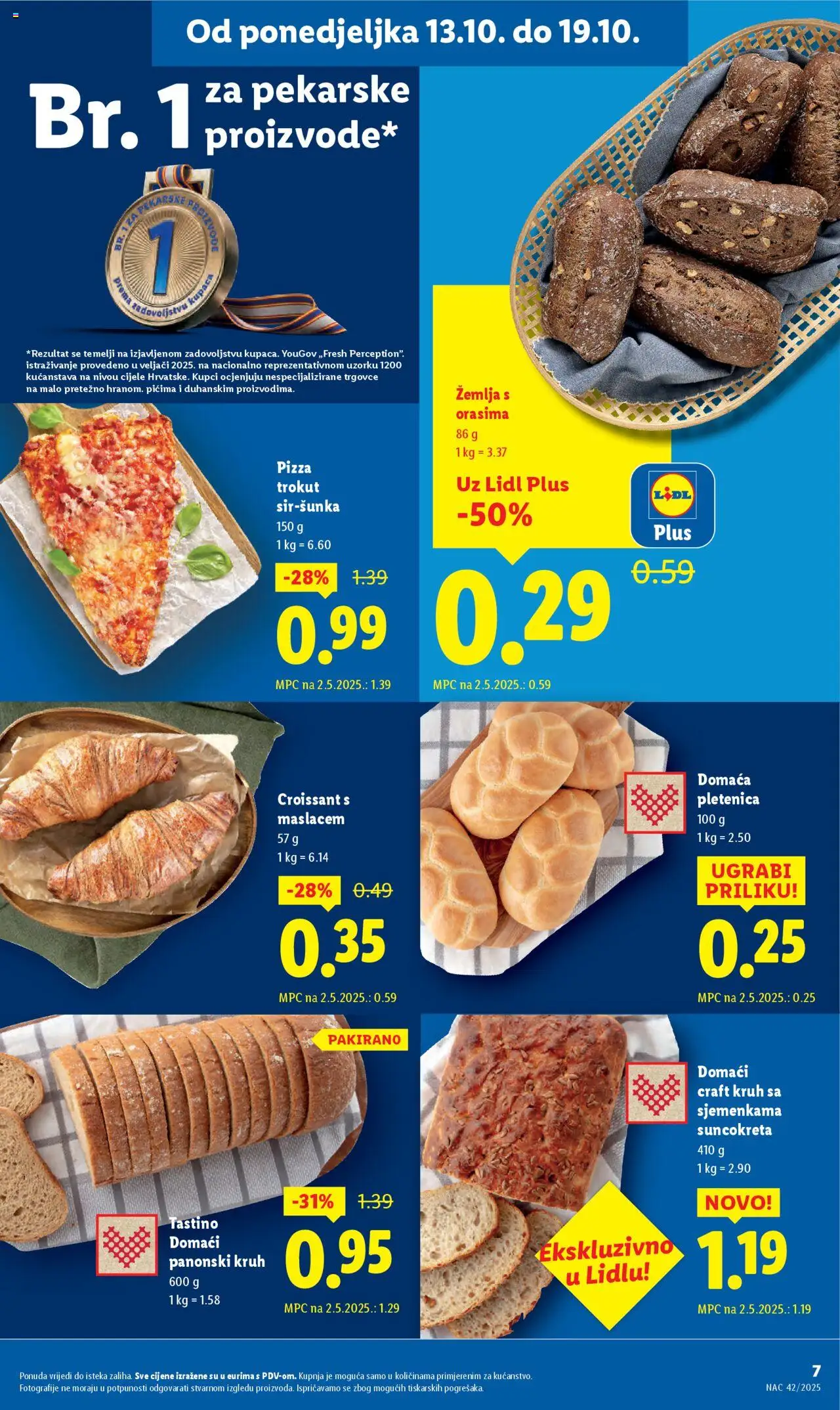 Lidl katalog | vrijedi od 13.10.2025 | Stranica: 7 | Proizvodi: Kruh, Pizza