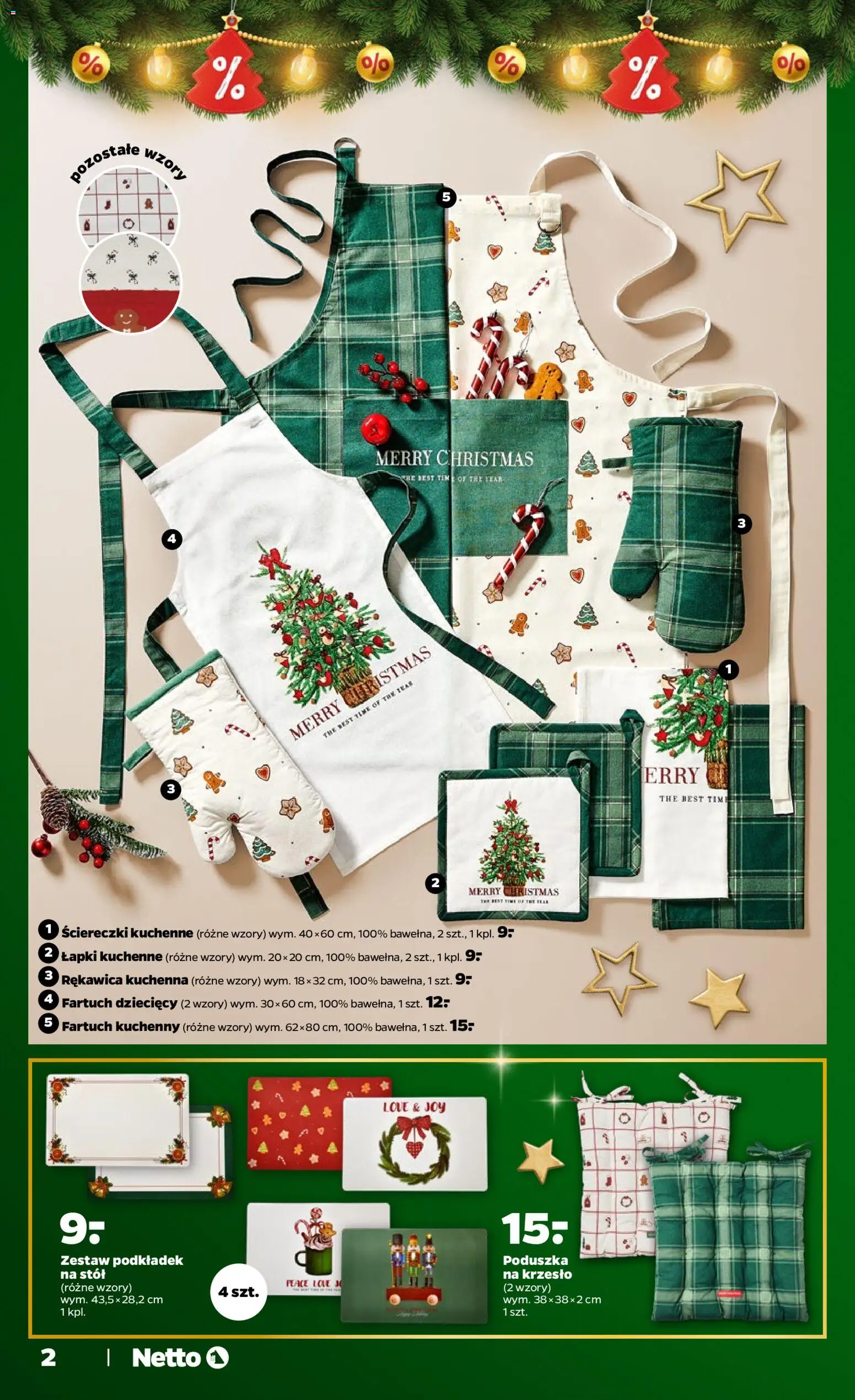 Netto gazetka - Świąteczne jedzenie od 04.12.2025 | Strona: 2 | Produkty: Poduszka, Stół, Krzesło