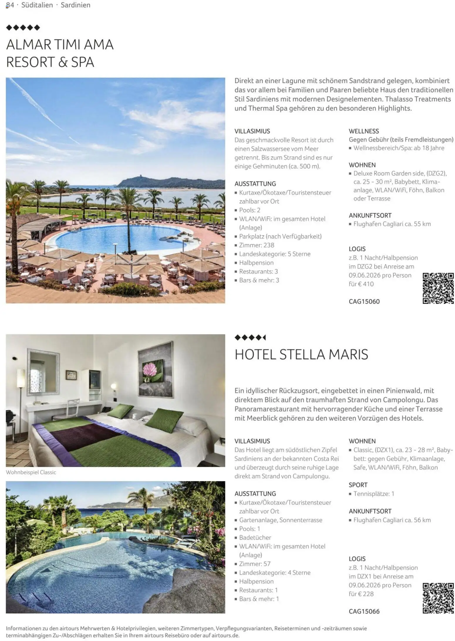 TUI airtours Katalog  Europareisen 2025/26 – gültig ab 01.11.2025 | Seite: 84 | Produkte: Bett, Küche