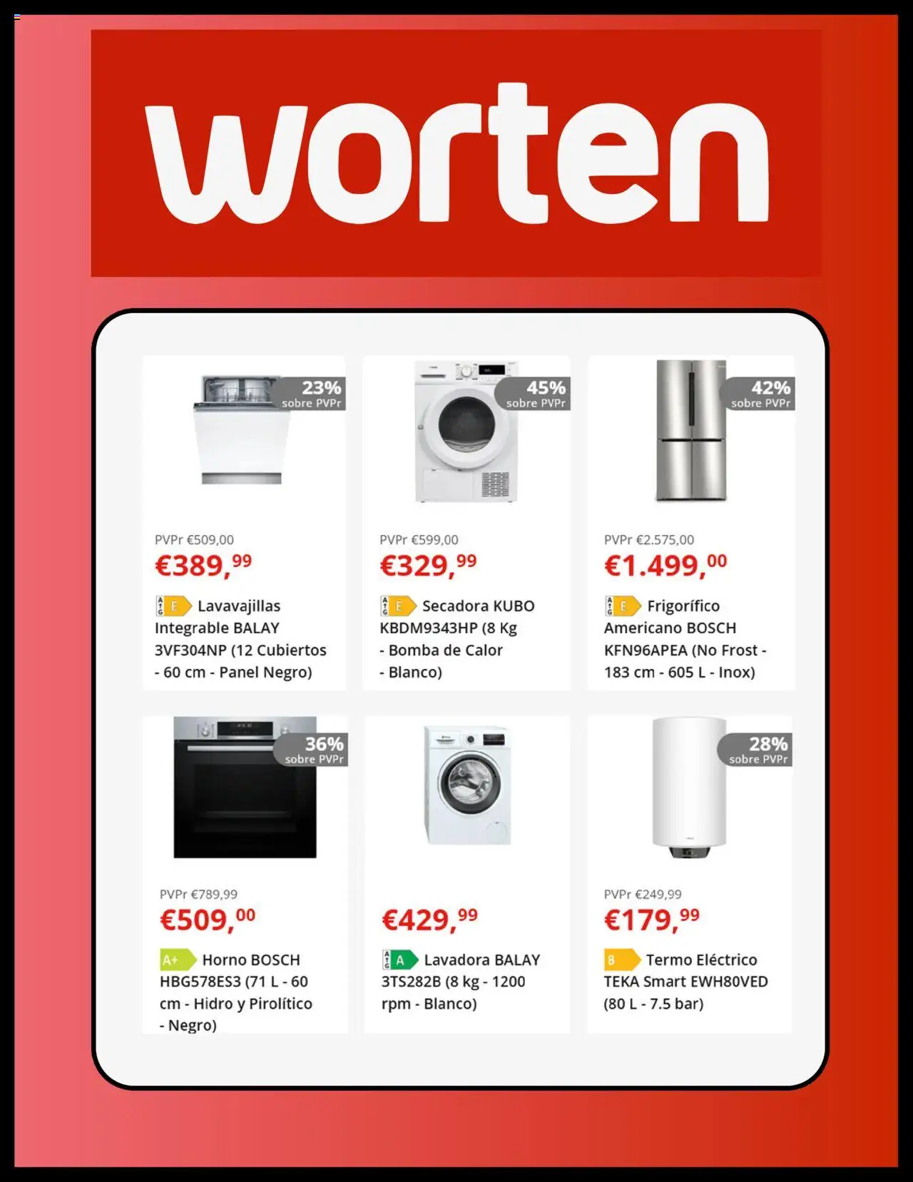 Worten folleto │ válido desde el 09.09.2025 | Página: 6 | Productos: Lavadora, Secadora, Horno, Lavavajillas