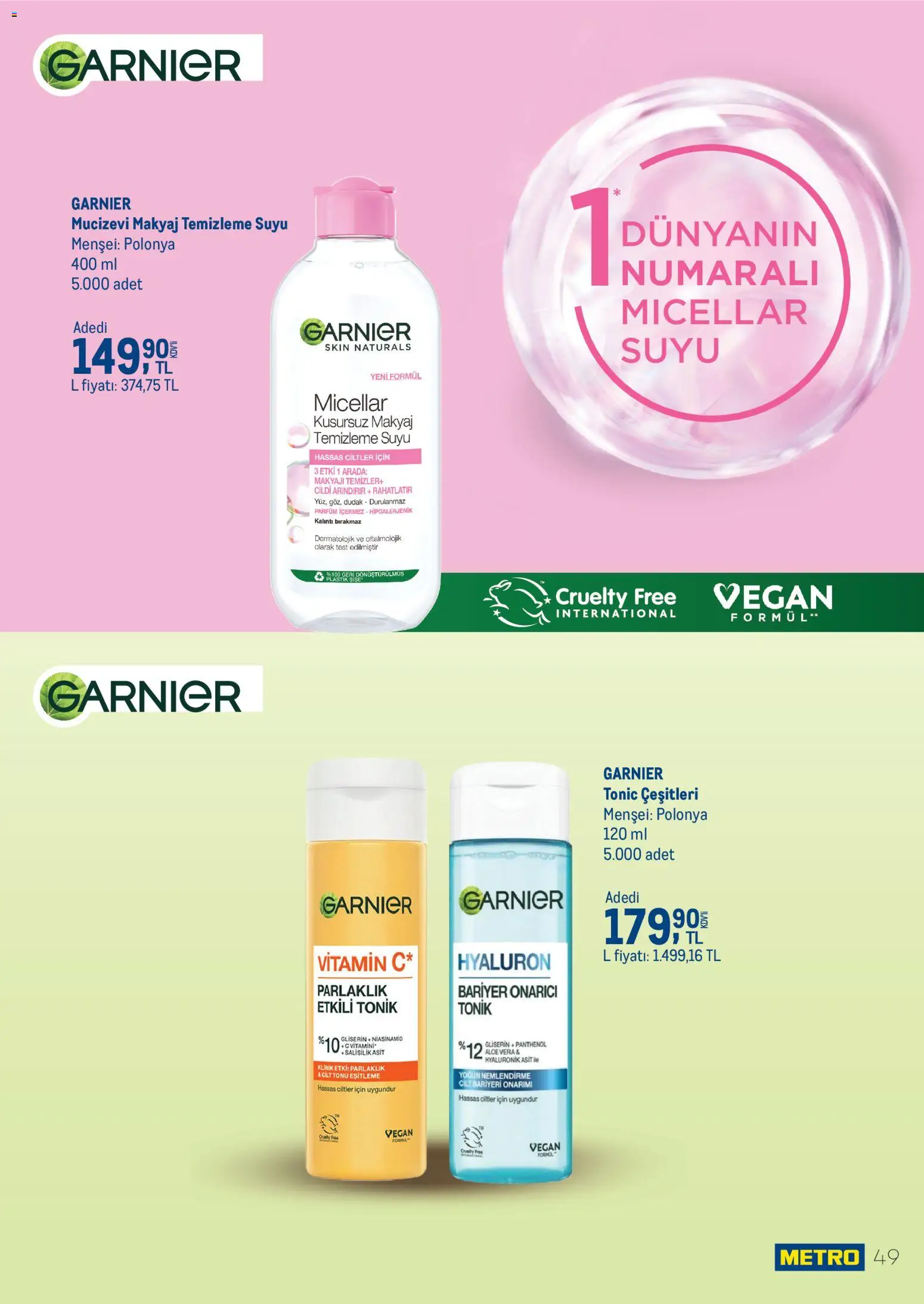 Metro - Gıda | Kozmetik | Deterjan - 27.11.2025 tarihinden itibaren geçerlidir | Sayfa: 49 | Ürünler: Parfüm, Makyaj