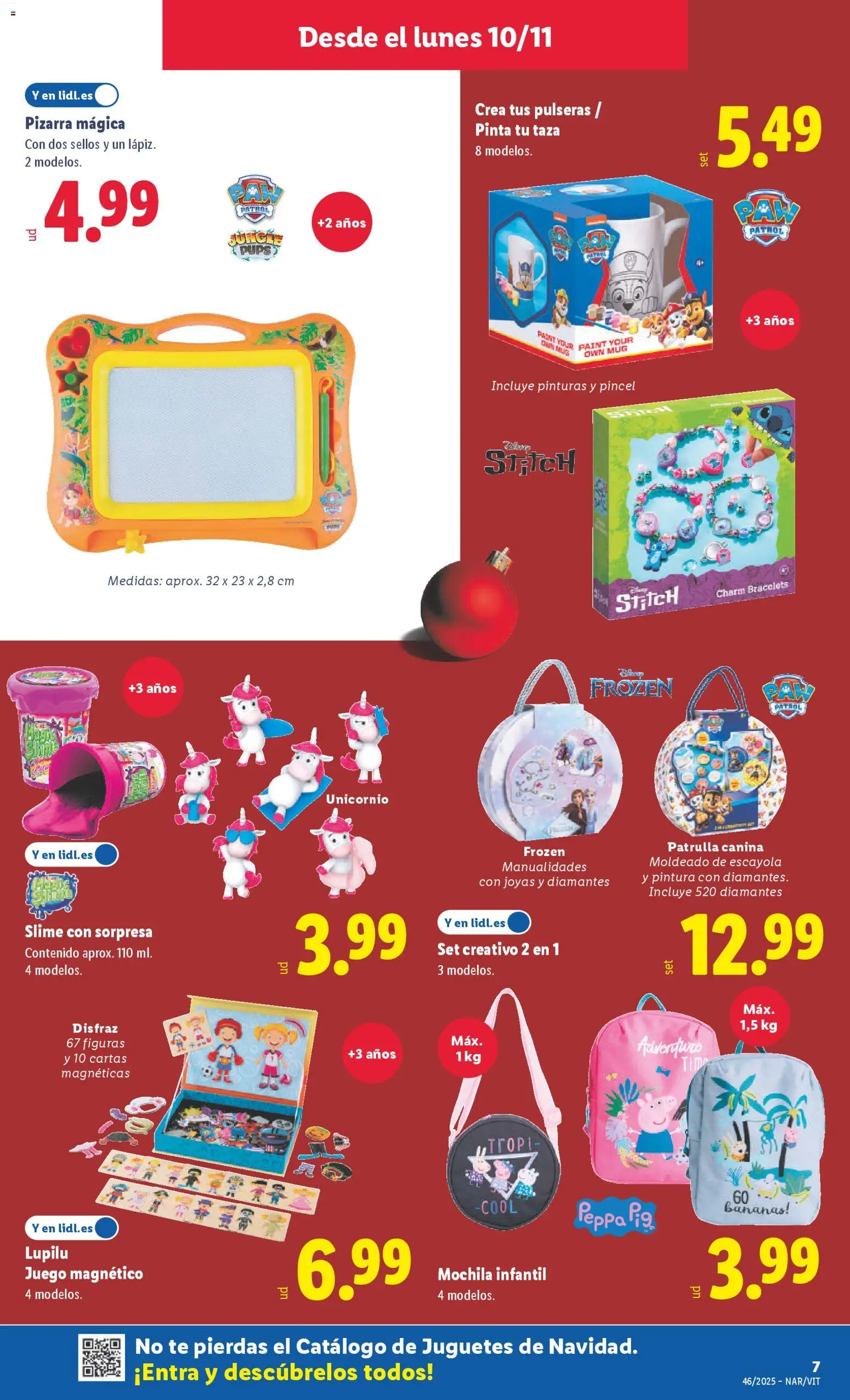 Lidl folleto de bazar │ válido desde el 10.11.2025 | Página: 11 | Productos: Mochila, Bananas, Té, Juguetes