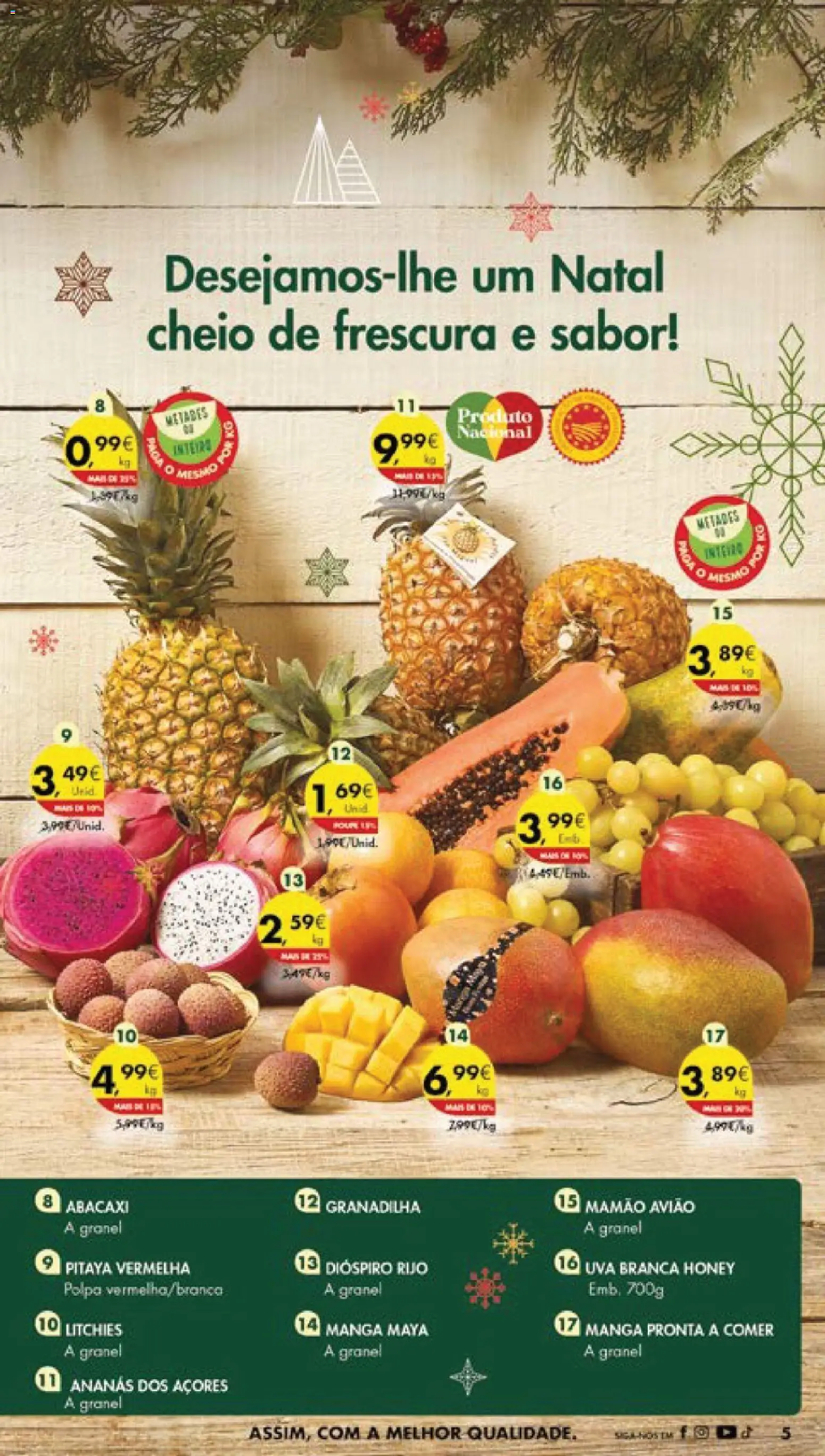 Pingo Doce folheto │ válido de 16.12.2025 | Página: 5 | Produtos: Abacaxi, Mamão