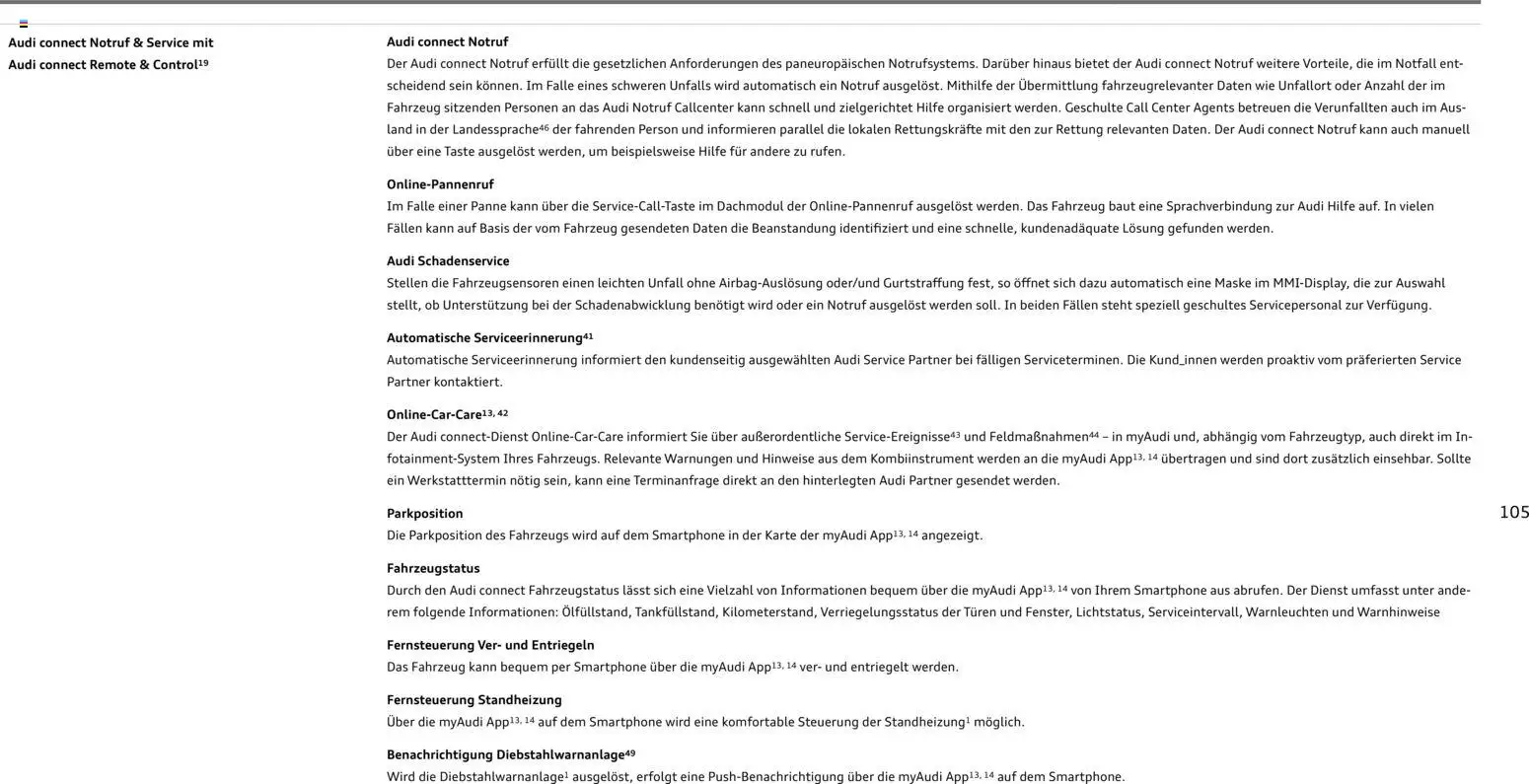 Audi RS Q8 / RS Q8 performance – gültig ab 28.10.2025 | Seite: 105 | Produkte: Maske, Smartphone