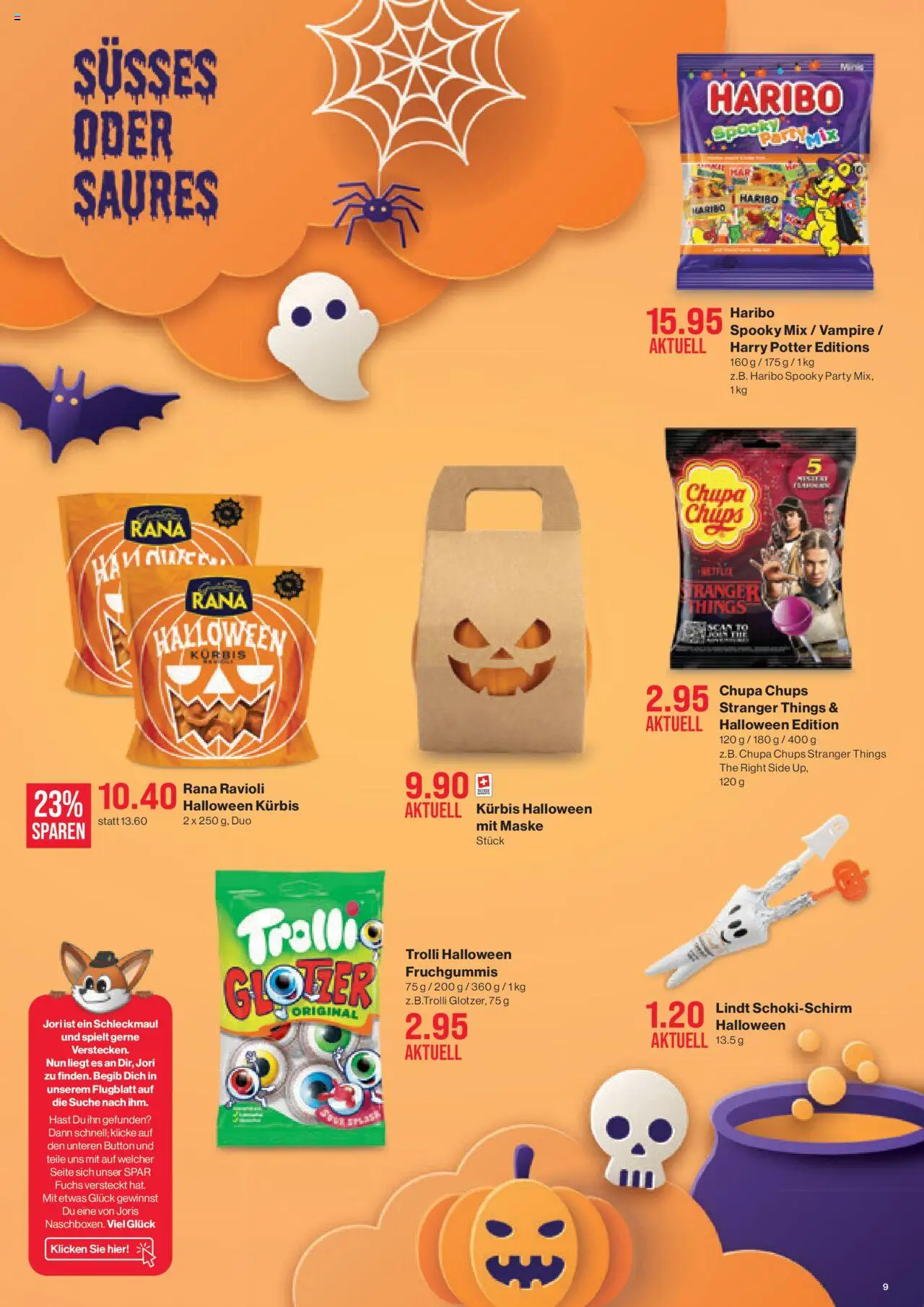 SPAR Aktionen – gültig ab 23.10.2025 | Seite: 9 | Produkte: Maske, Kürbis